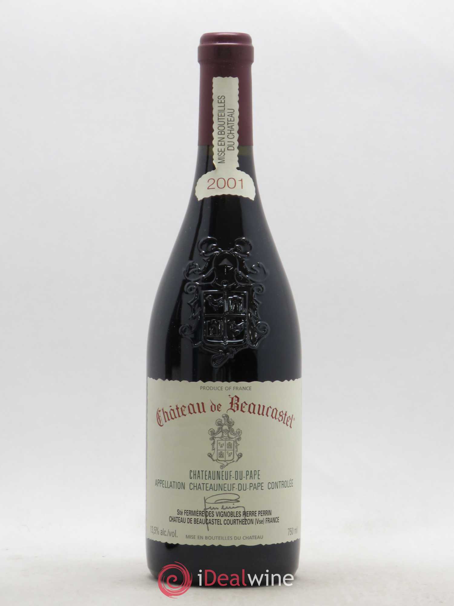 Châteauneuf-du-Pape Château de Beaucastel Famille Perrin 2001 - Lot de 1 bouteille - 0