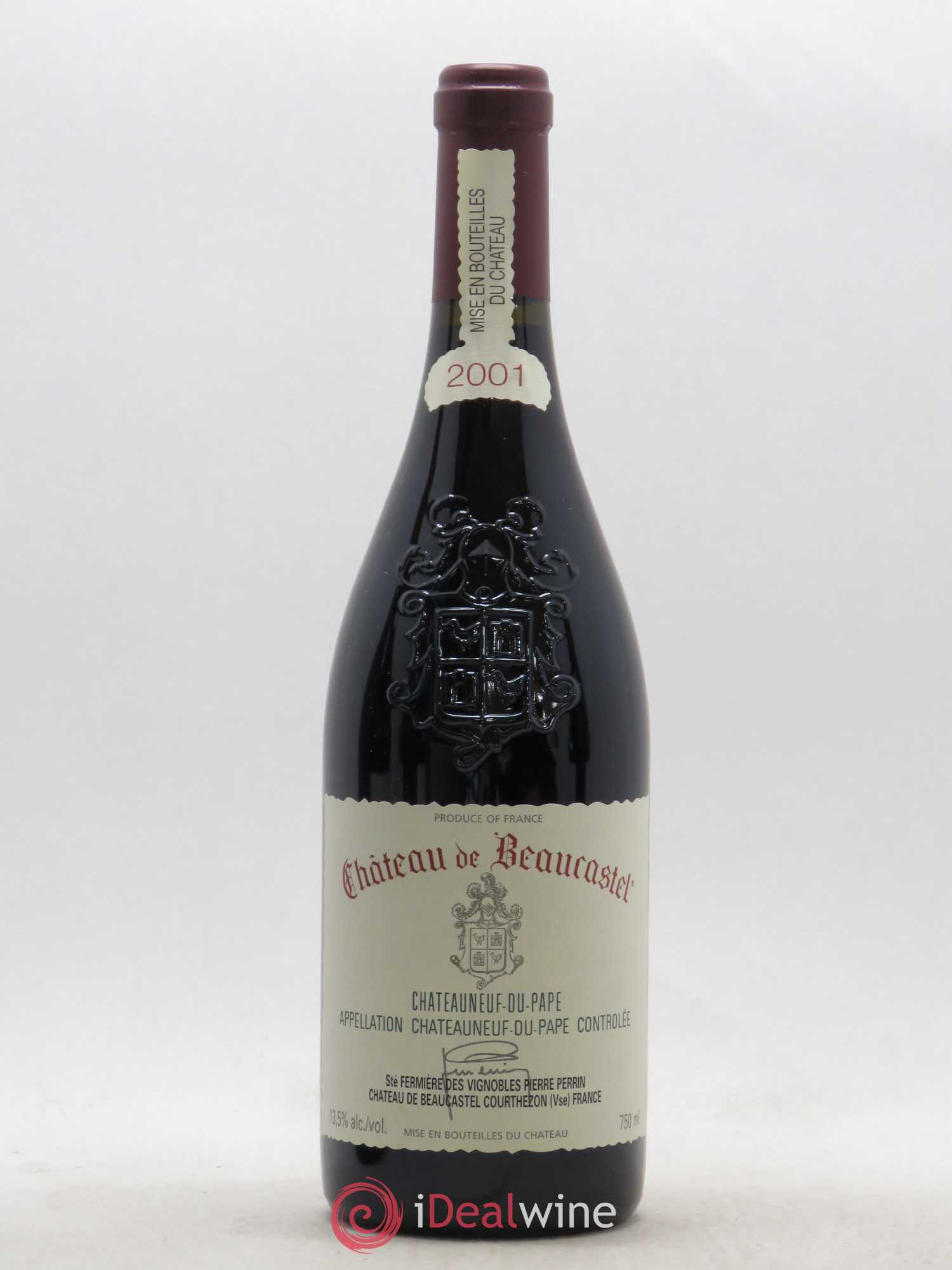 Châteauneuf-du-Pape Château de Beaucastel Famille Perrin 2001 - Lot de 1 bouteille - 0