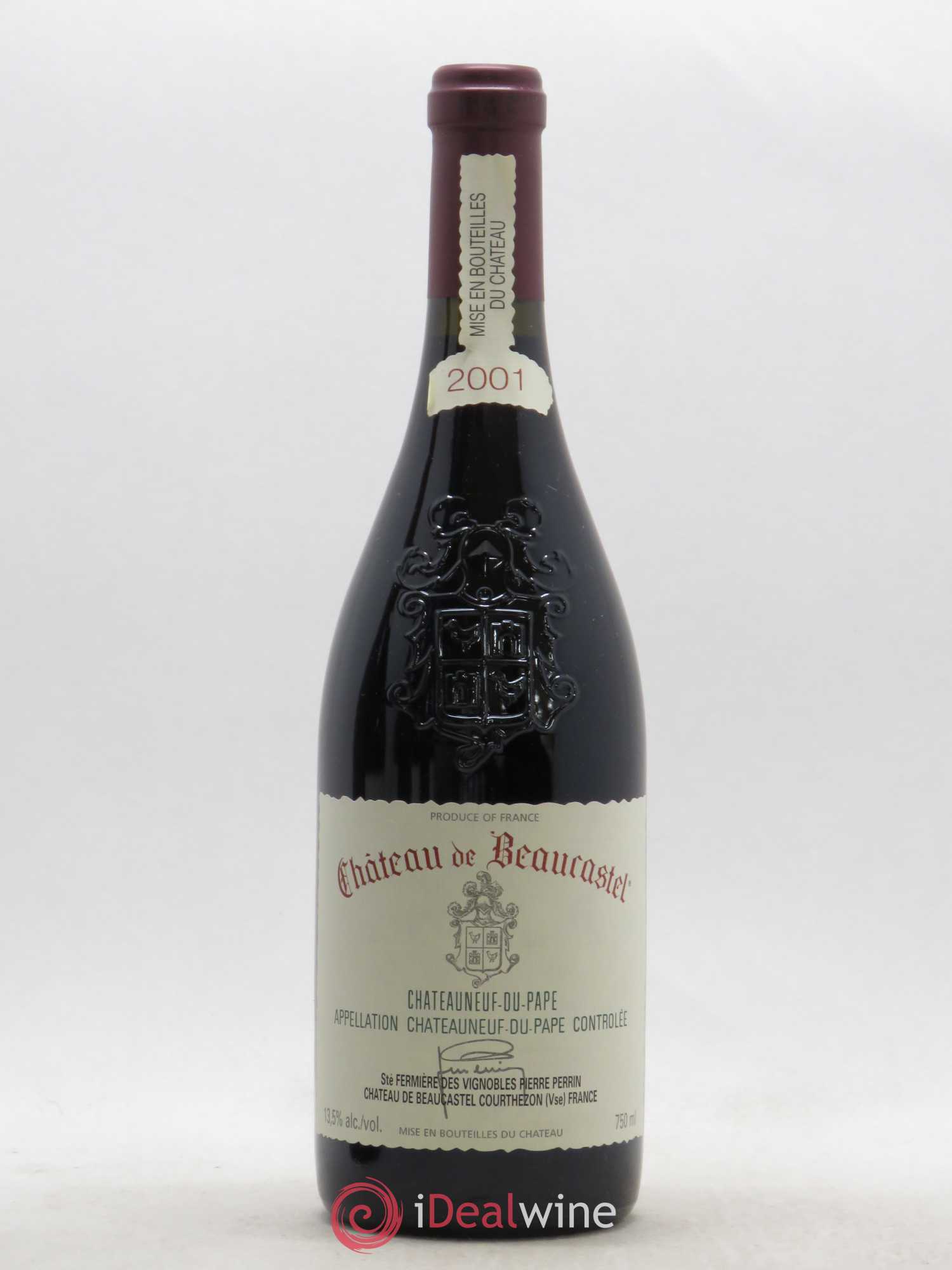 Châteauneuf-du-Pape Château de Beaucastel Famille Perrin 2001 - Lot de 1 bouteille - 0