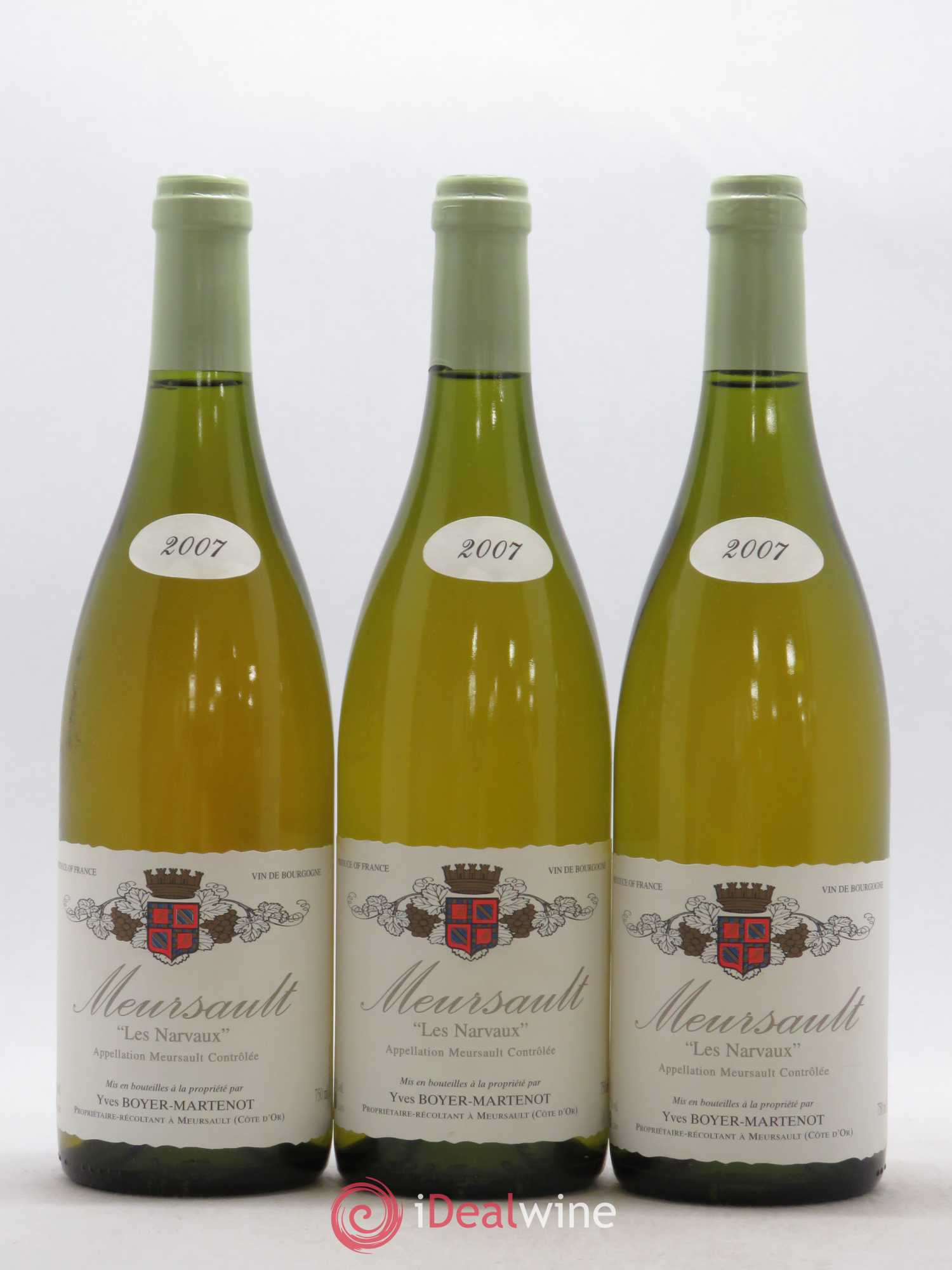 Meursault Les Narvaux Domaine Boyer Martenot 2007 - Posten von 3 Flaschen - 0