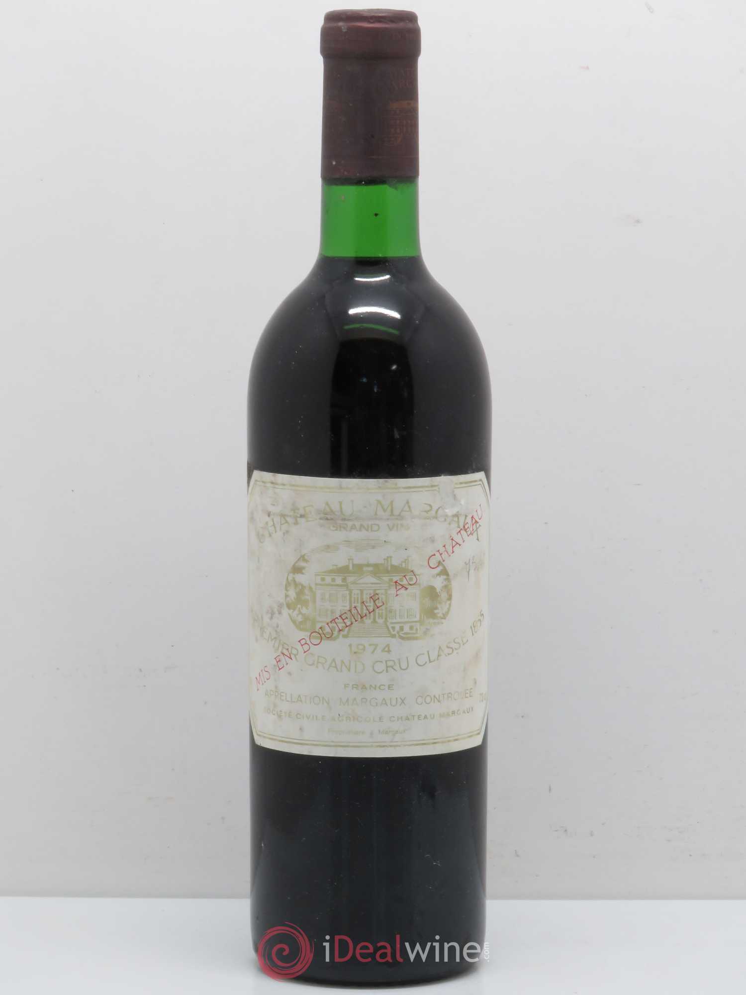 Château Margaux 1er Grand Cru Classé 1974 - Lot de 1 bouteille - 0