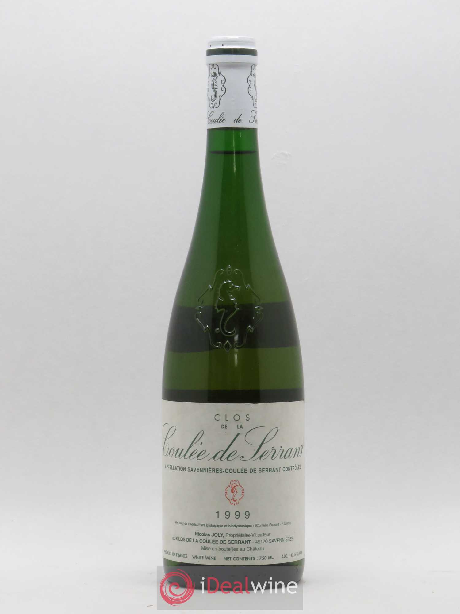 Savennières Clos de la Coulée de Serrant Vignobles de la Coulée de Serrant - Nicolas Joly 1999 - Lot de 1 bouteille - 0