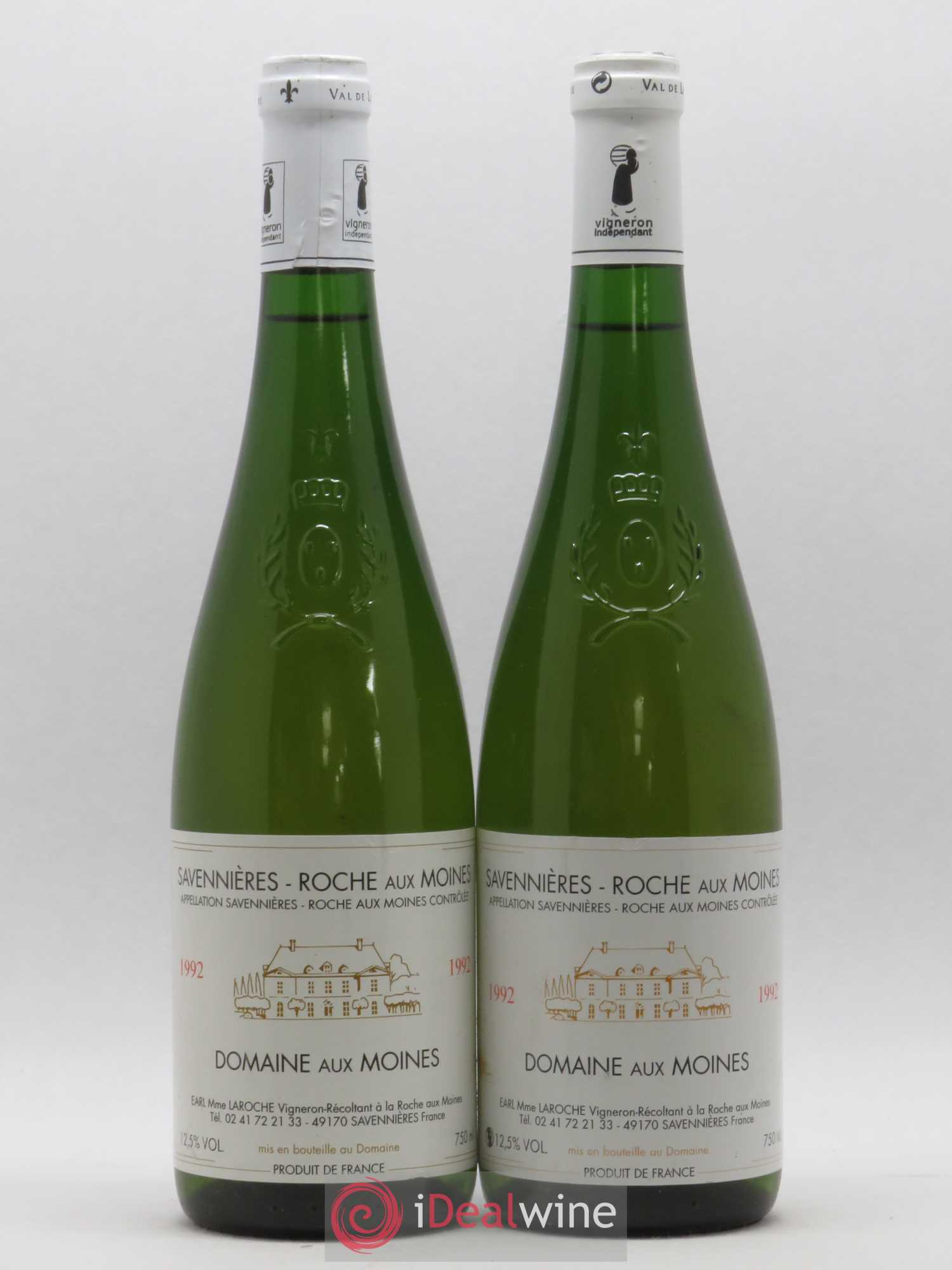 Savennières Roche aux Moines Domaine Aux Moines 1992 - Posten von 2 Flaschen - 0