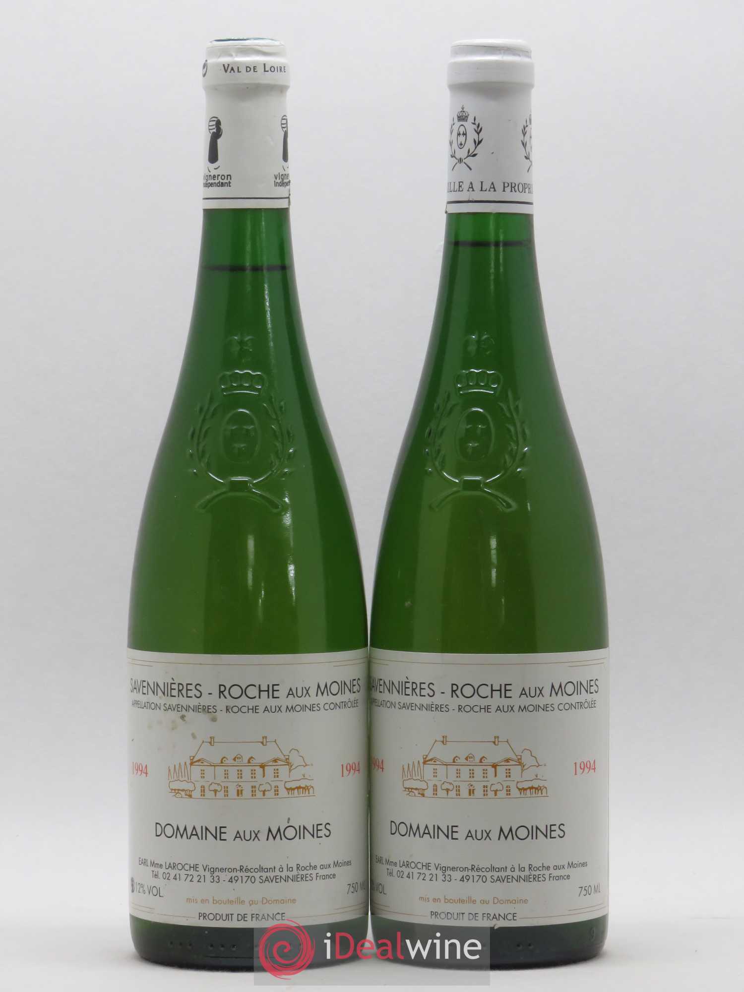 Savennières Roche aux Moines Domaine Aux Moines 1994 - Lot de 2 bouteilles - 0