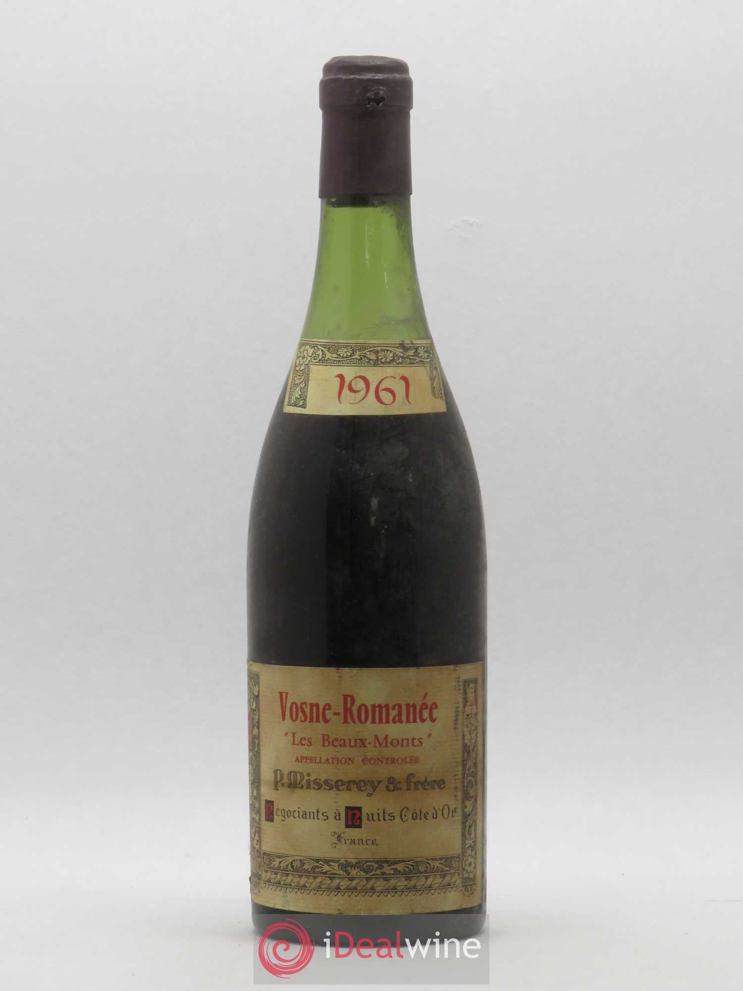 Vosne-Romanée 1er Cru Les Beaux Monts Misserey et Frères 1961 - Posten von 1 Flasche - 0