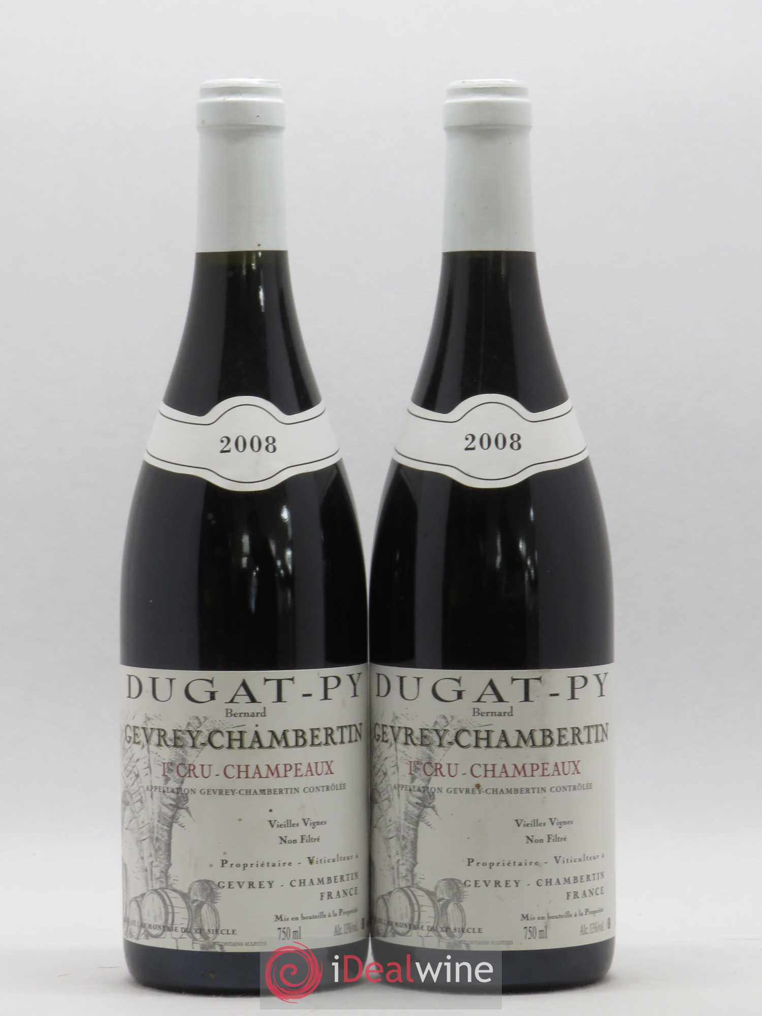 Gevrey-Chambertin 1er Cru Champeaux Dugat-Py 2008 - Posten von 2 Flaschen - 0