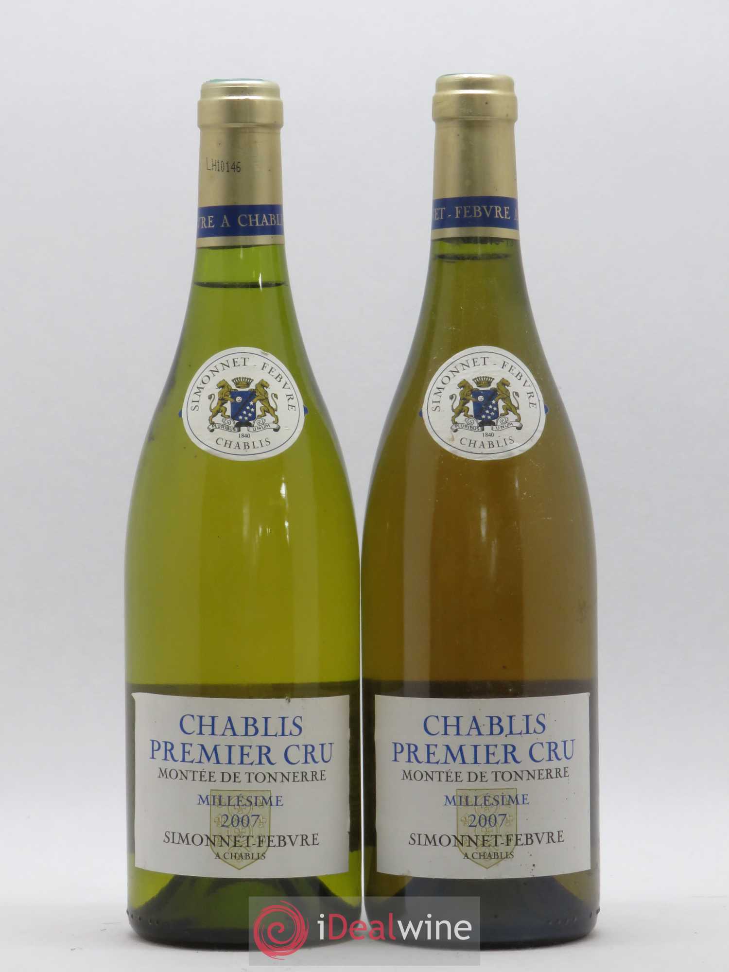 Chablis 1er Cru Montée de Tonnerre Simonet Febvre 2007 - Posten von 2 Flaschen - 0