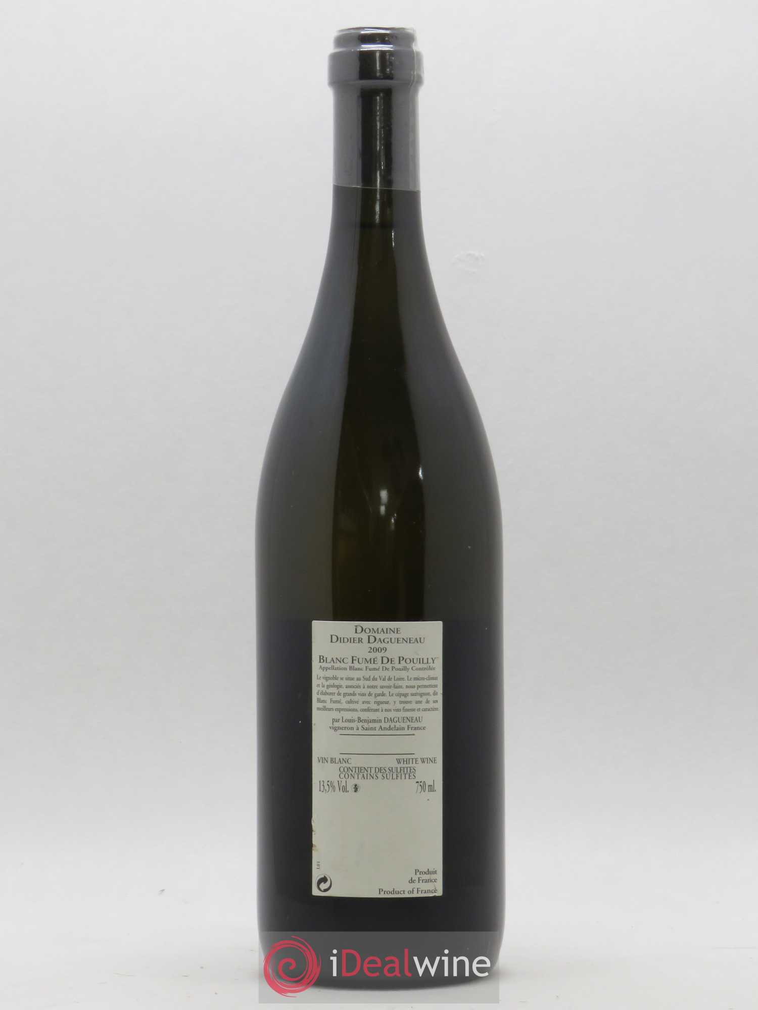 Vin de France (anciennement Pouilly-Fumé) Buisson Renard Dagueneau (Domaine Didier - Louis-Benjamin) 2009 - Lot de 1 bouteille - 1