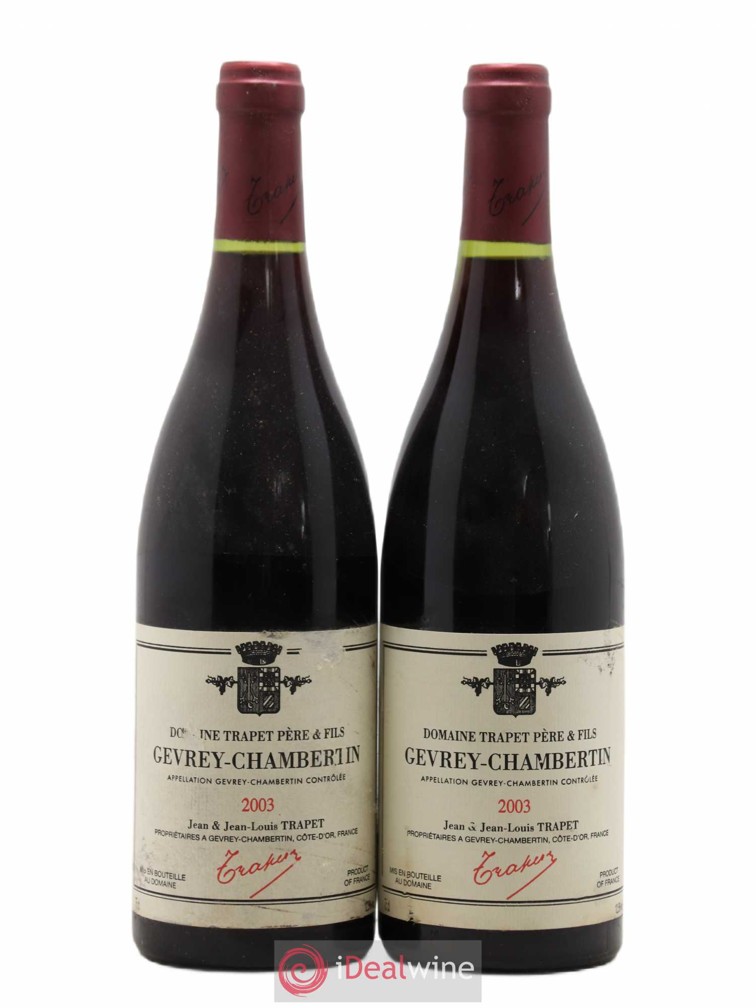 Gevrey-Chambertin Domaine Trapet 2003 - Lot de 2 bouteilles - 0
