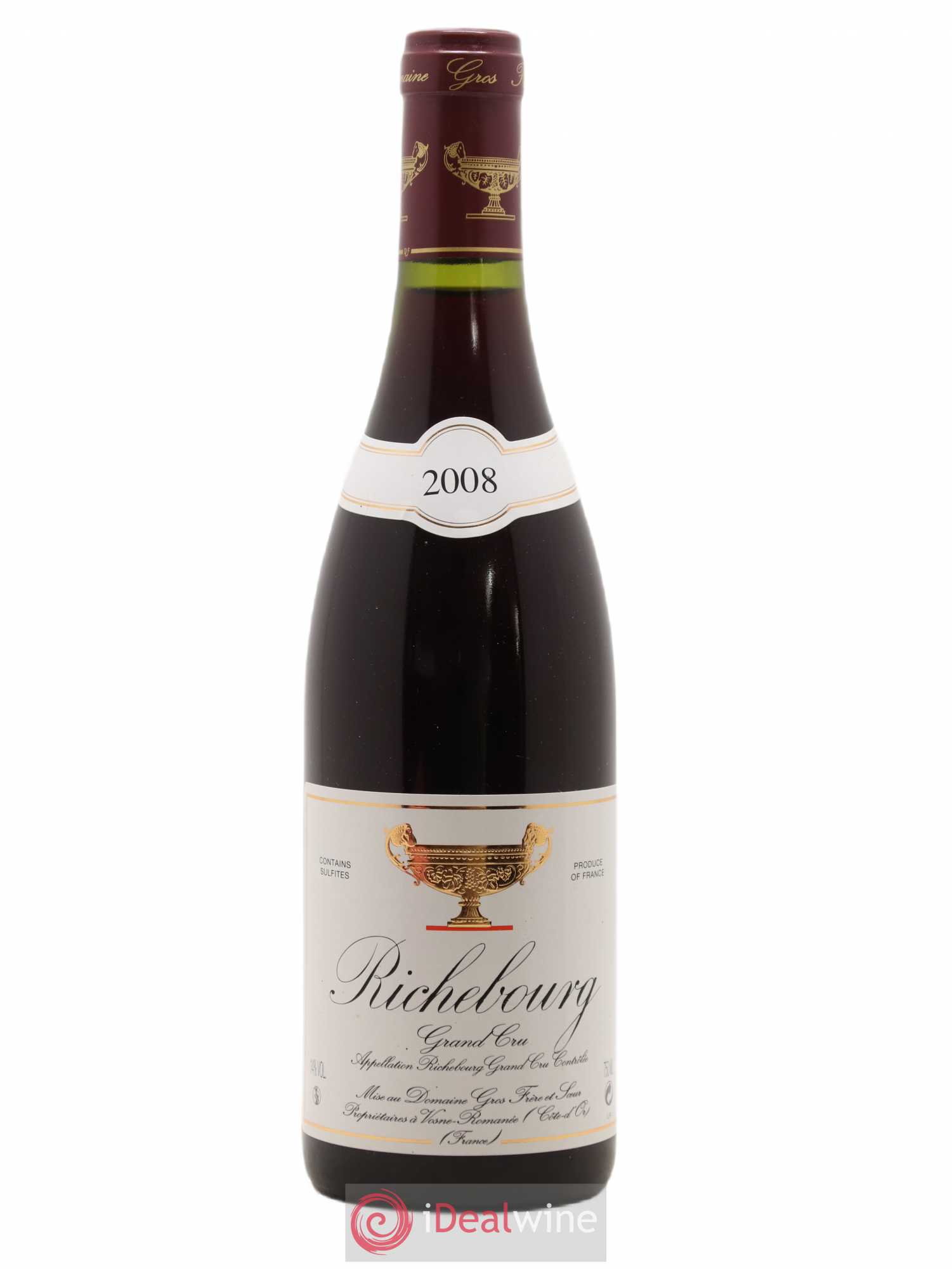 Richebourg Grand Cru Gros Frère & Soeur 2008 - Lot de 1 bouteille - 0