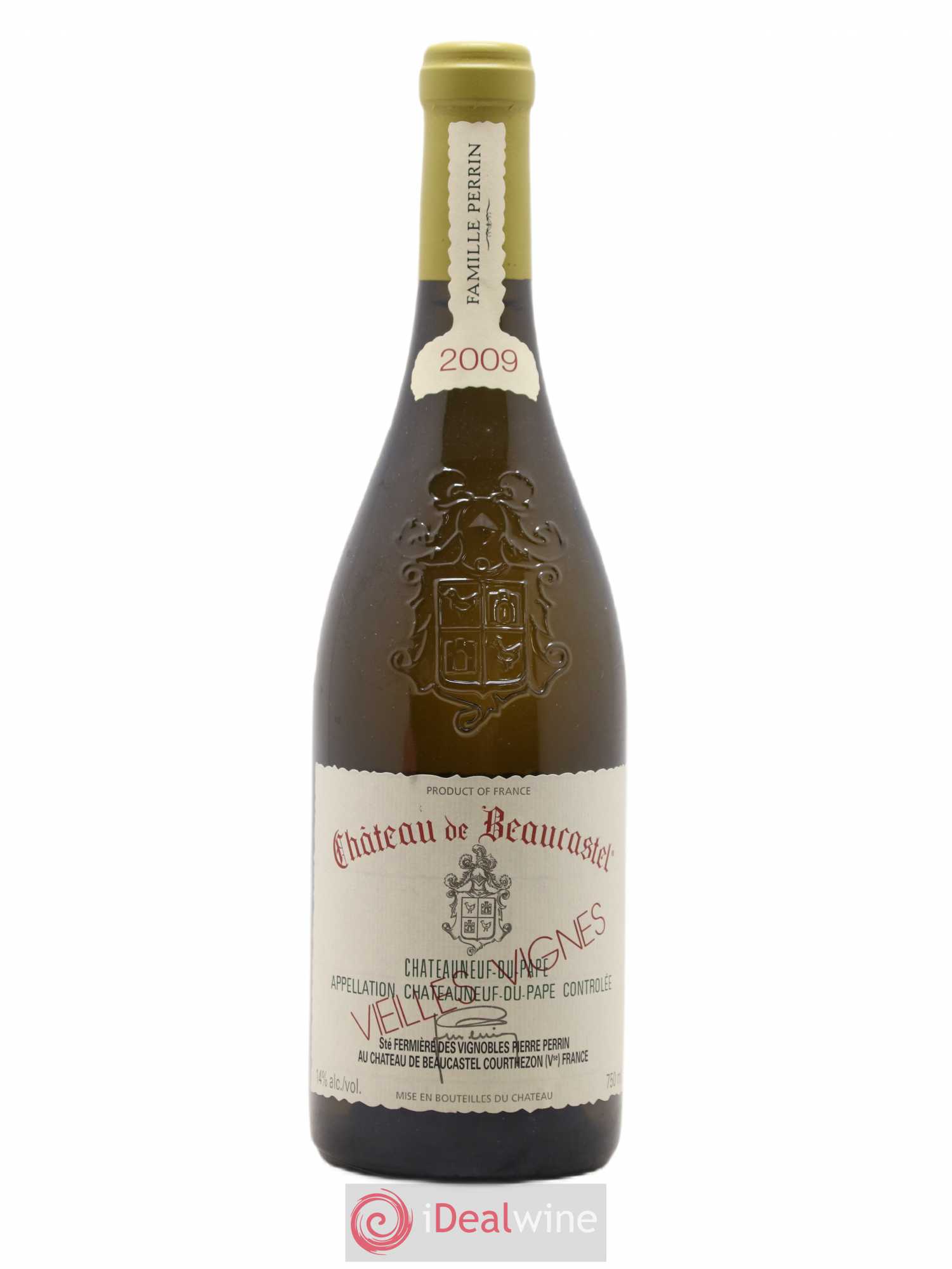 Châteauneuf-du-Pape Château de Beaucastel Vieilles vignes Roussanne Famille Perrin 2009 - Lot de 1 bouteille - 0