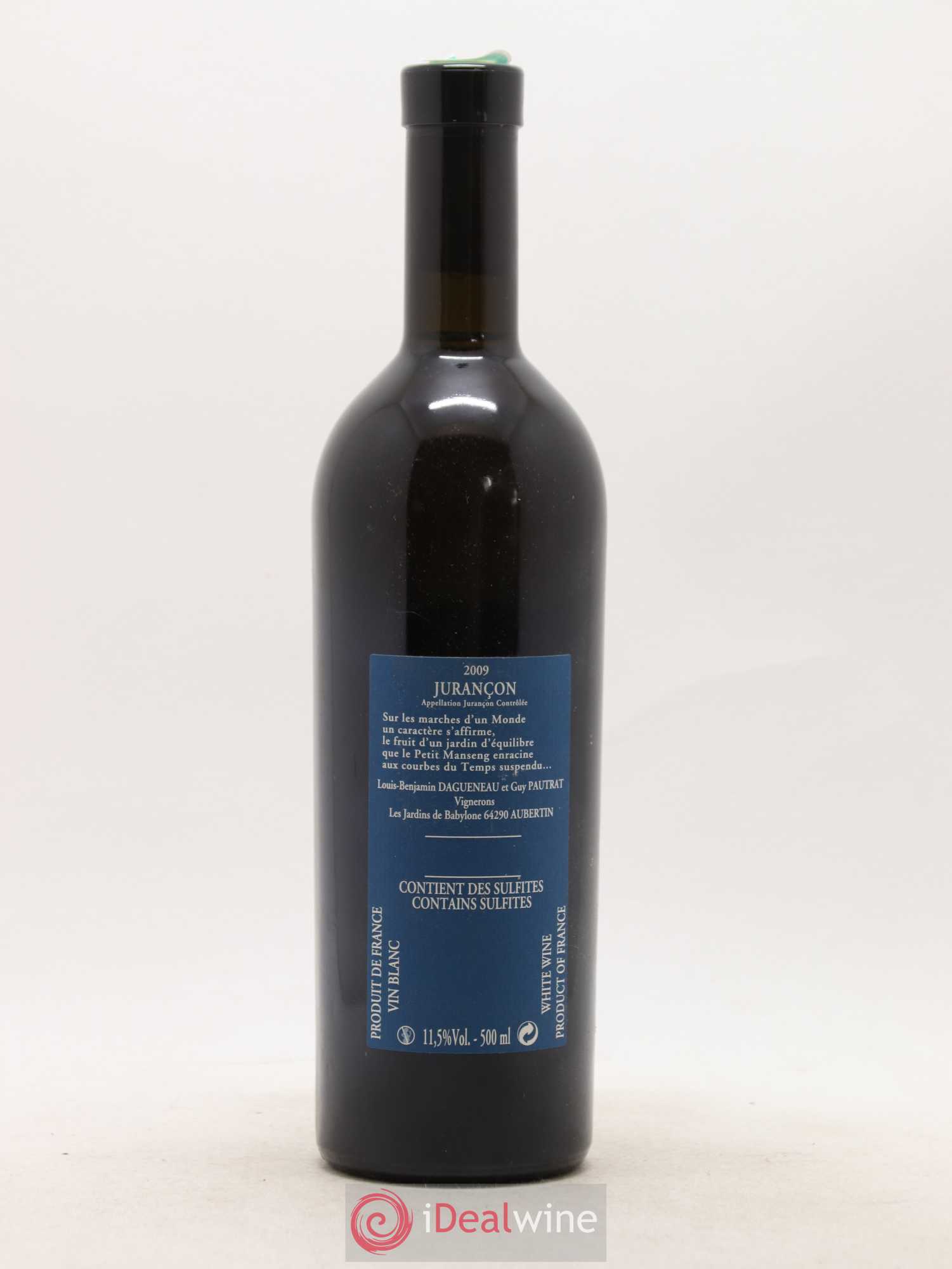Vin de France (anciennement Jurançon) Jardins de Babylone Didier Dagueneau 50cl 2009 - Lotto di 1 bottiglia - 1