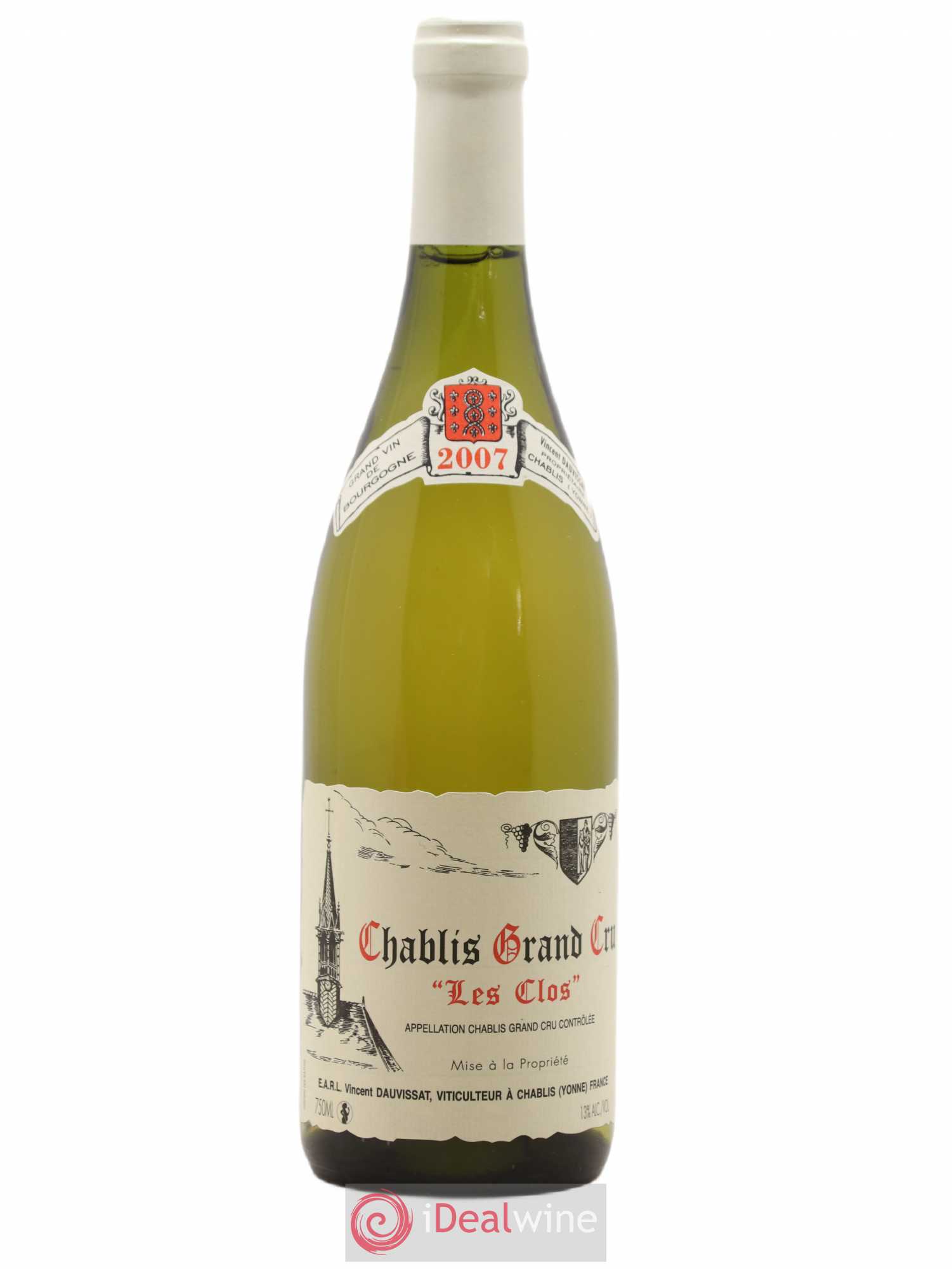 Chablis Grand Cru Les Clos Vincent Dauvissat (Domaine) 2007 - Lot de 1 bouteille - 0