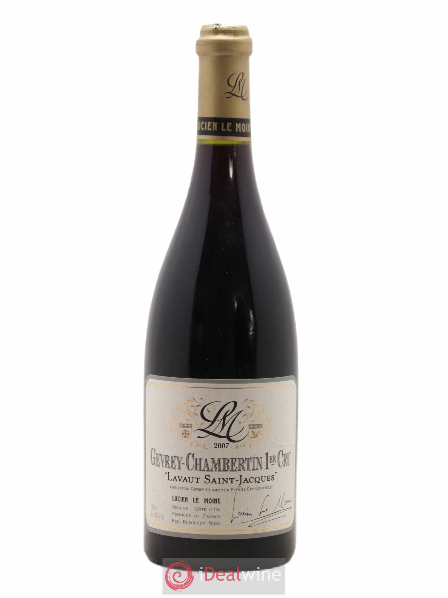 Gevrey-Chambertin 1er Cru Lavaut Saint Jacques Lucien Le Moine 2007 - Lot de 1 bouteille - 0
