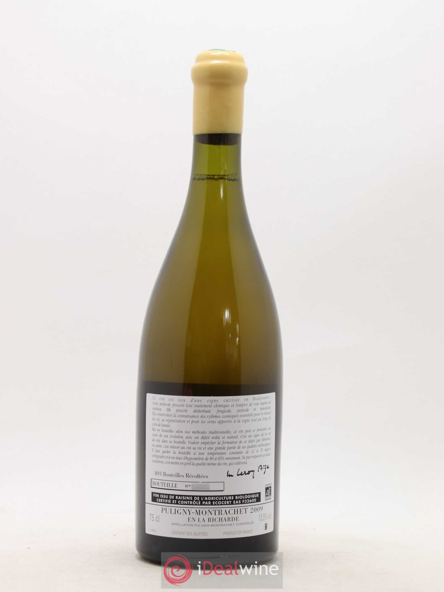 Puligny-Montrachet En La Richarde d'Auvenay (Domaine) 2009 - Lot de 1 bouteille - 1
