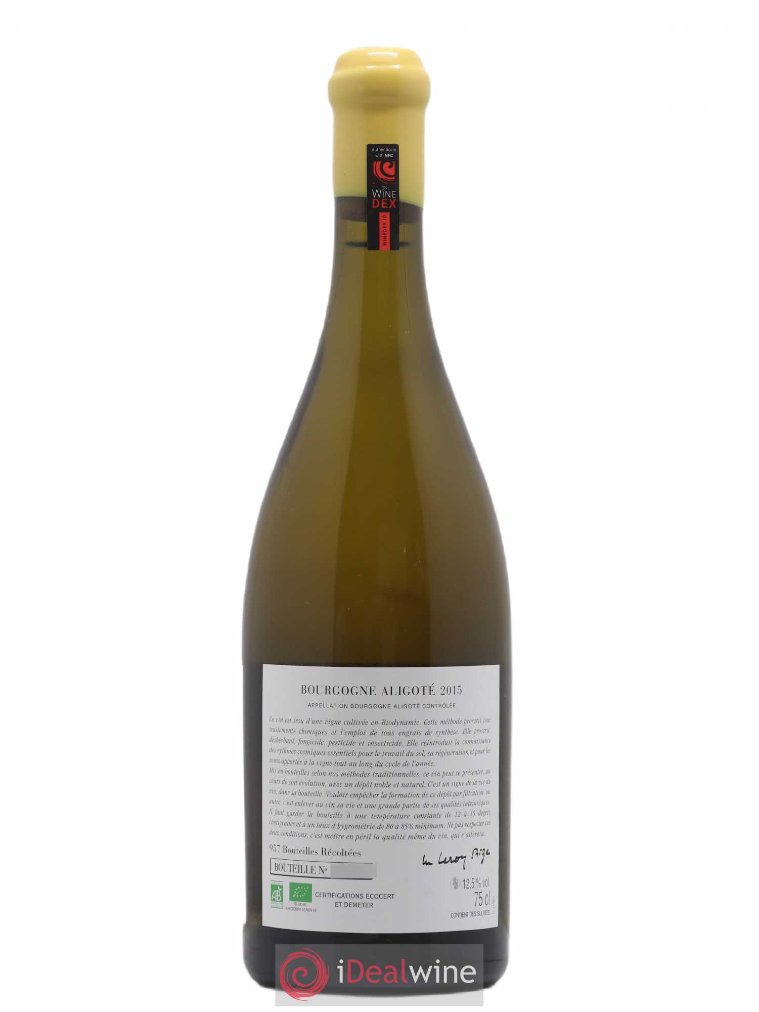 Bourgogne Aligoté Sous Chatelet d'Auvenay (Domaine) 2015 - Lot de 1 bouteille - 1