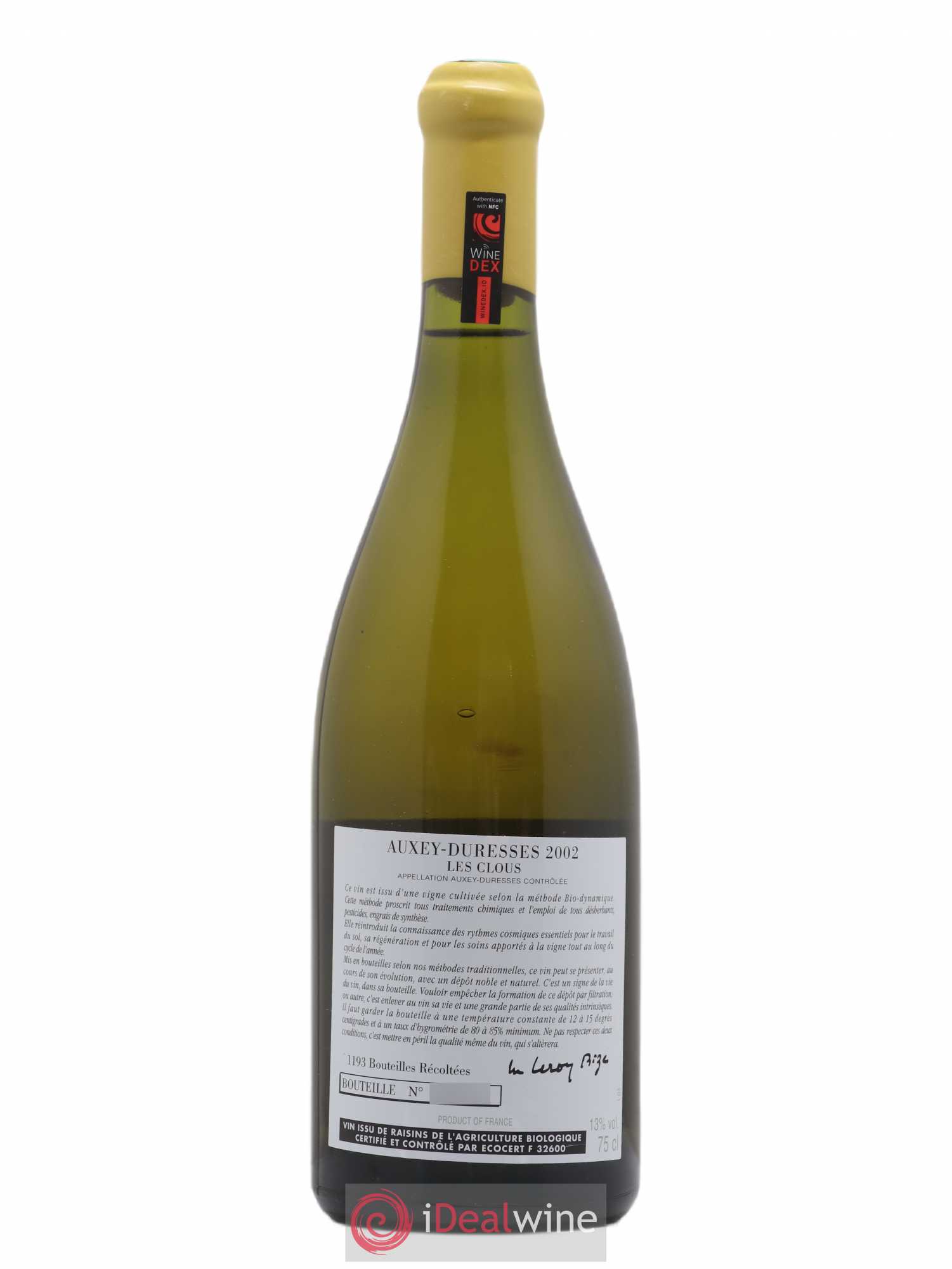 Auxey-Duresses Les Clous d'Auvenay (Domaine) 2002 - Lot de 1 bouteille - 1