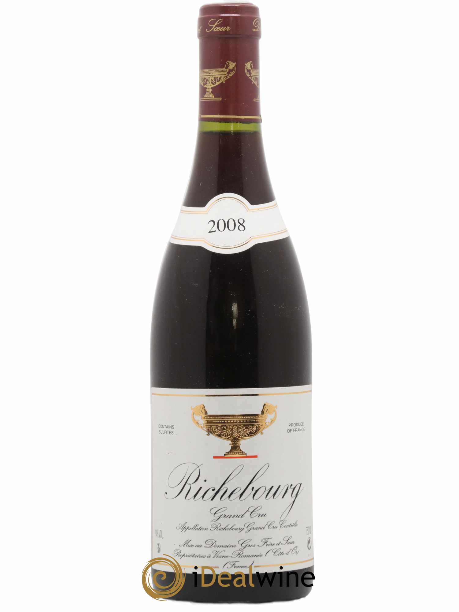 Richebourg Grand Cru Gros Frère & Soeur 2008 - Lot de 1 bouteille - 0