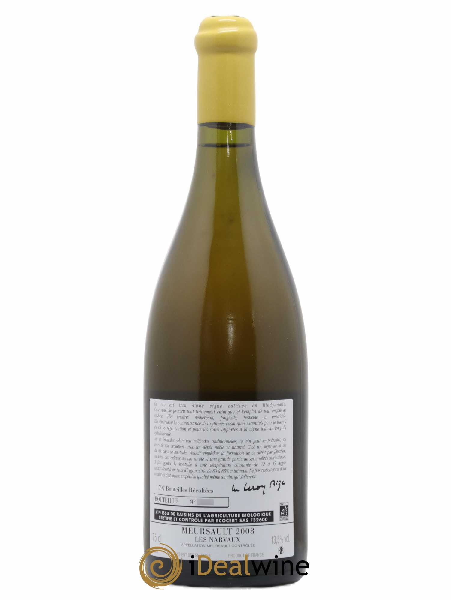 Meursault Les Narvaux d'Auvenay (Domaine) 2008 - Lot de 1 bouteille - 1