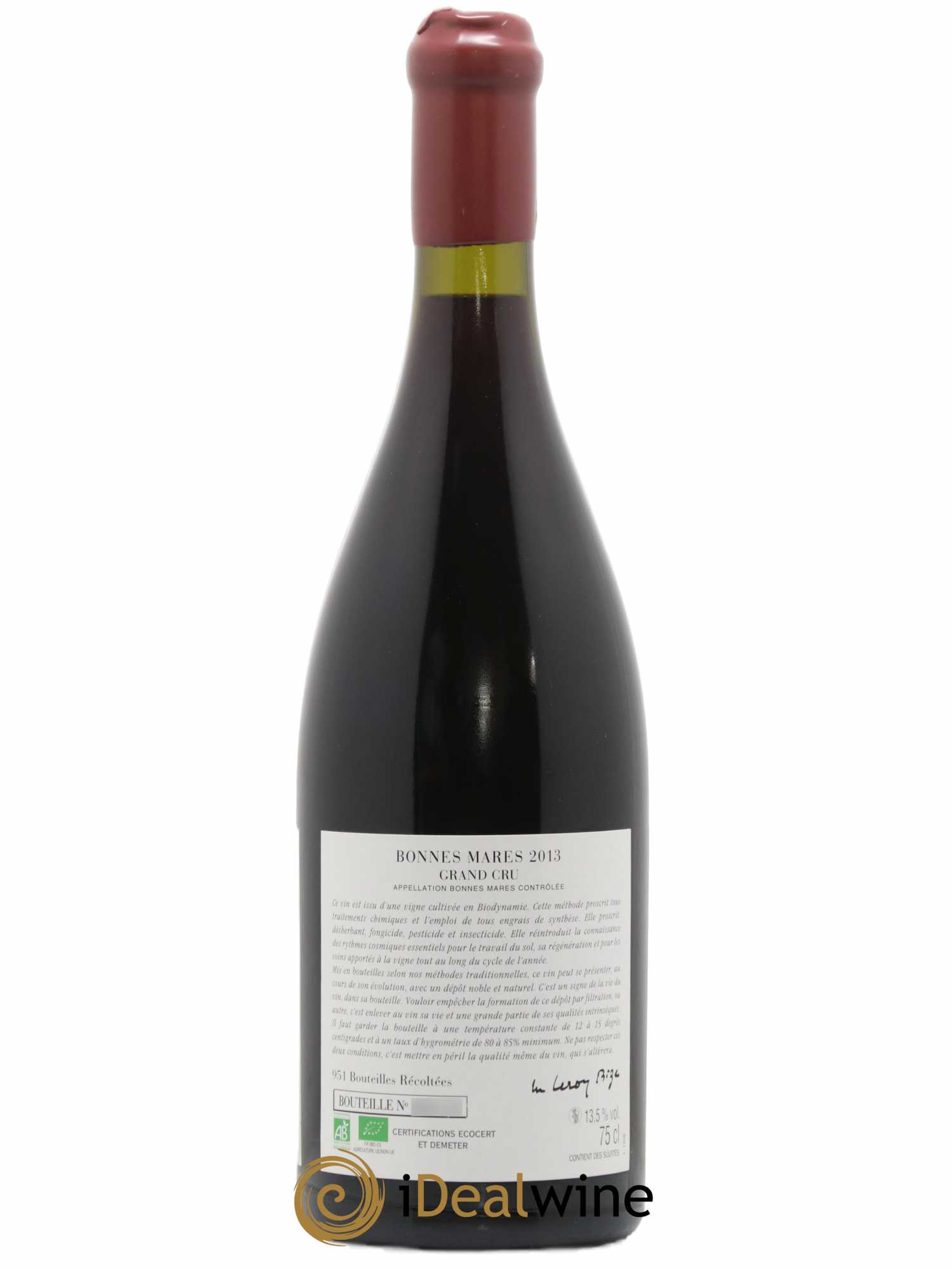Bonnes-Mares Grand Cru d'Auvenay (Domaine) 2013 - Lot de 1 bouteille - 1