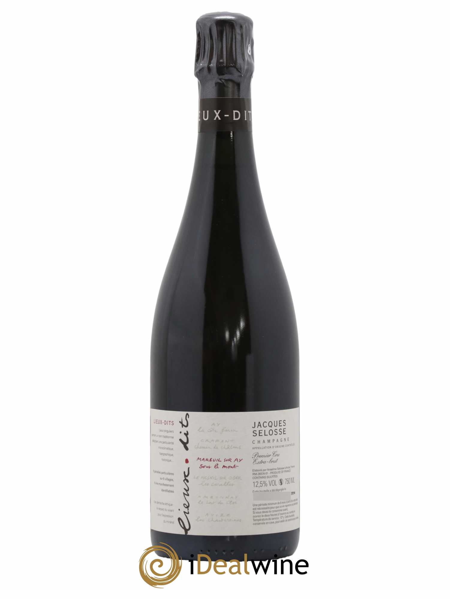 Mareuil sur Ay Sous le Mont Extra-Brut Jacques Selosse - Lot de 1 bouteille - 0