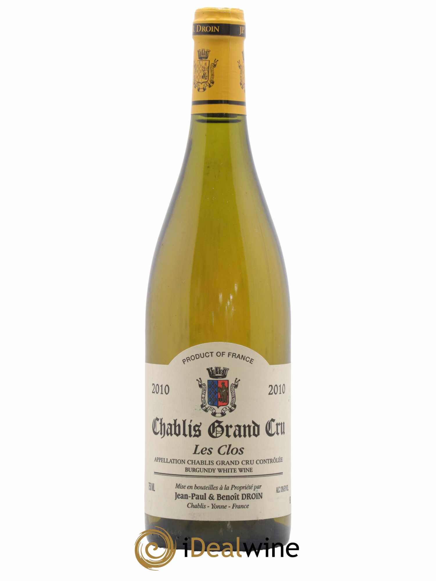 Chablis Grand Cru Les Clos Jean-Paul & Benoît Droin (Domaine) 2010 - Lot de 1 bouteille - 0