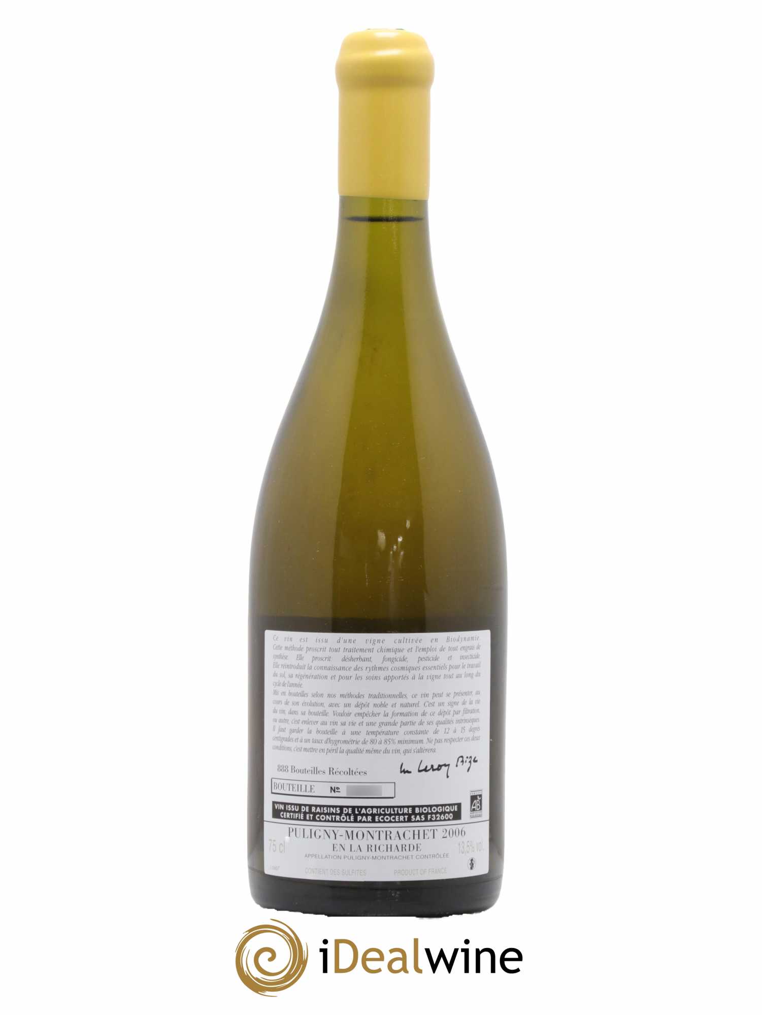 Puligny-Montrachet En La Richarde d'Auvenay (Domaine) 2006 - Lot de 1 bouteille - 1