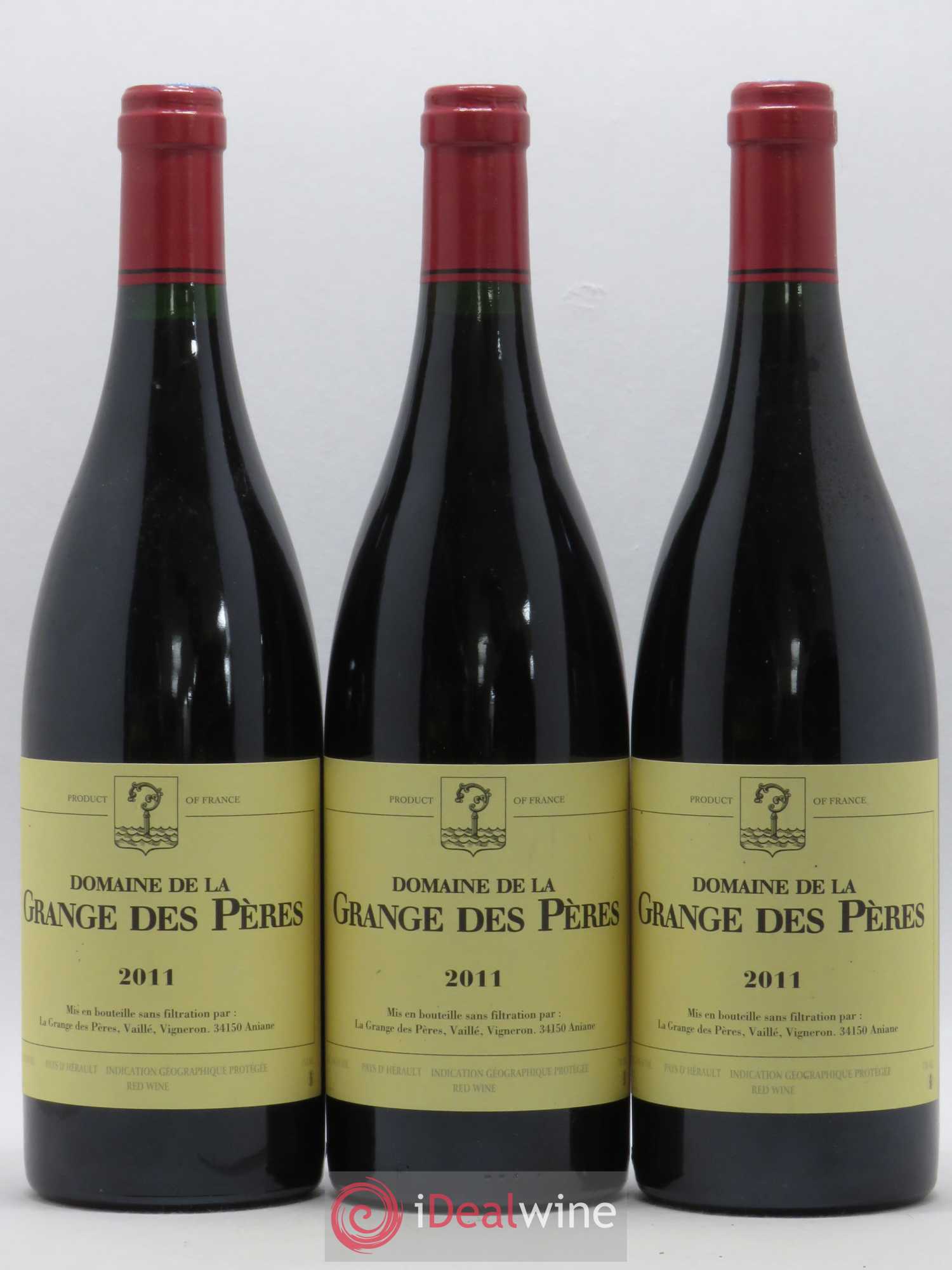 Pays d'Hérault Grange des Pères Laurent Vaillé 2011 - Lot de 3 bouteilles - 0