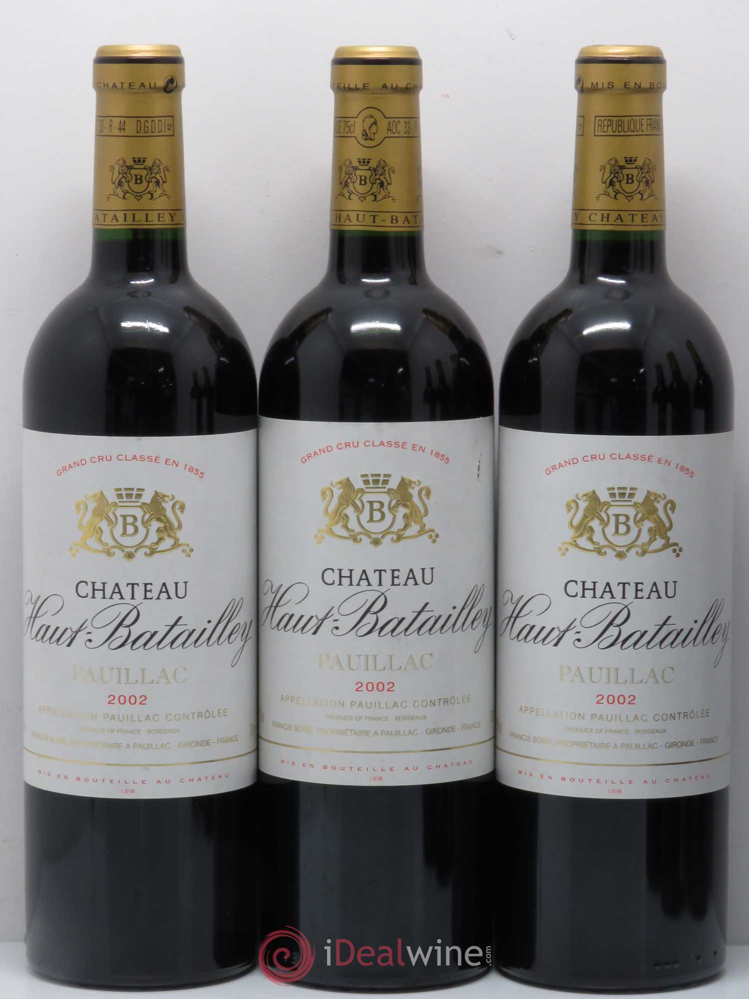 Château Haut Batailley 5ème Grand Cru Classé 2002 - Lot de 6 bouteilles - 1