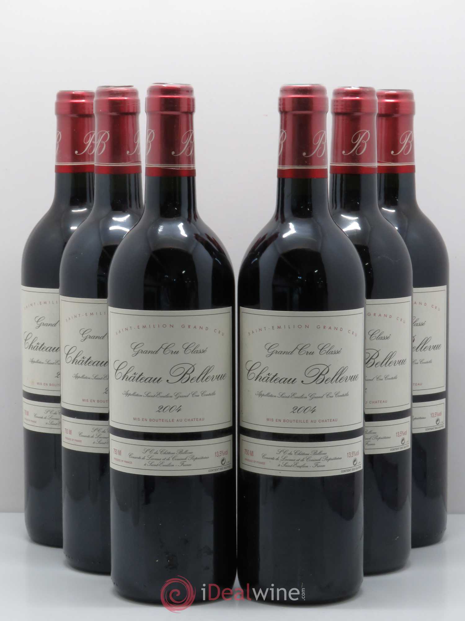 Château Bellevue Grand Cru Classé 2004 - Lot de 6 bouteilles - 0