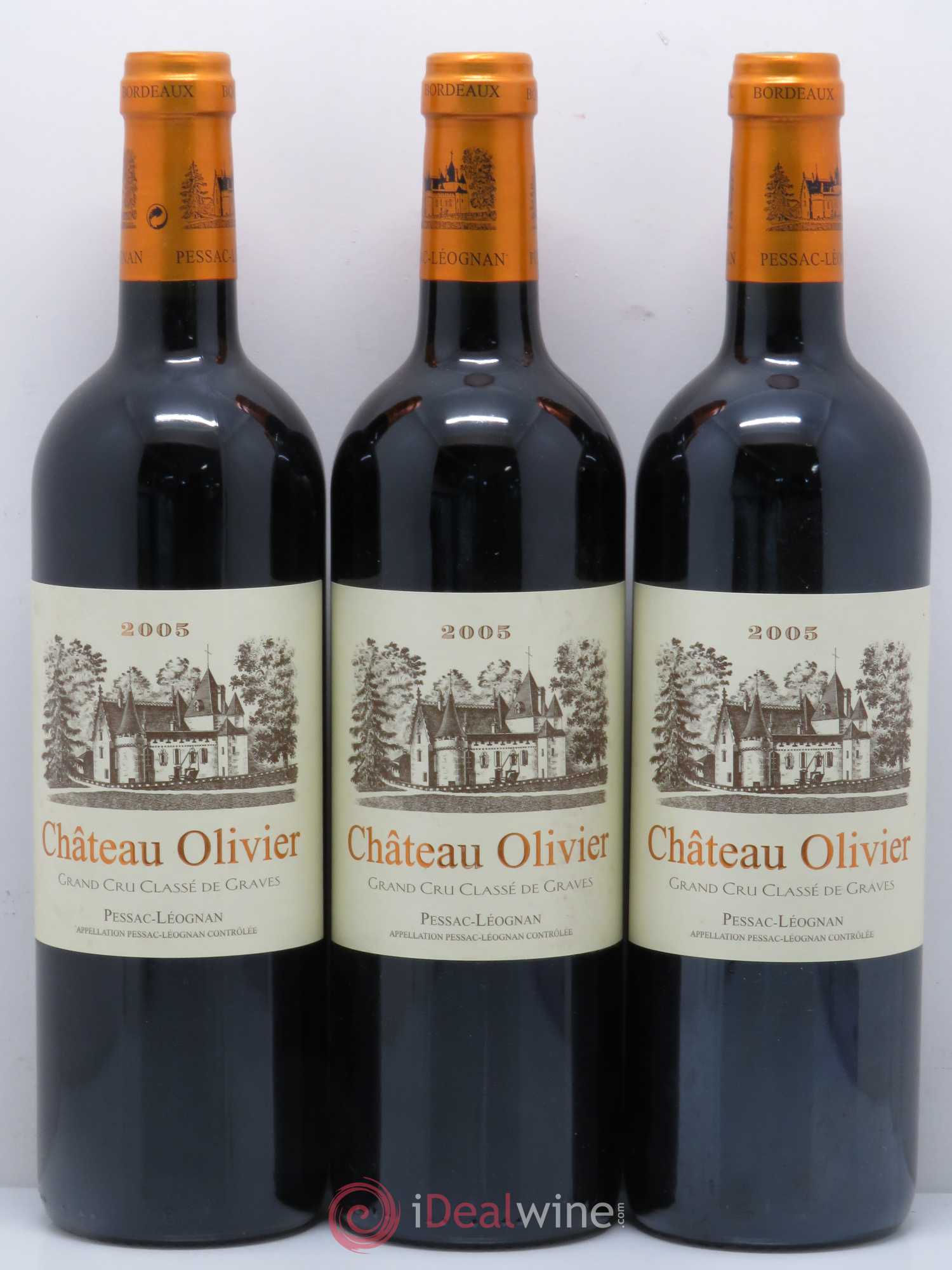 Château Olivier Cru Classé de Graves 2005 - Lot de 3 bouteilles - 0