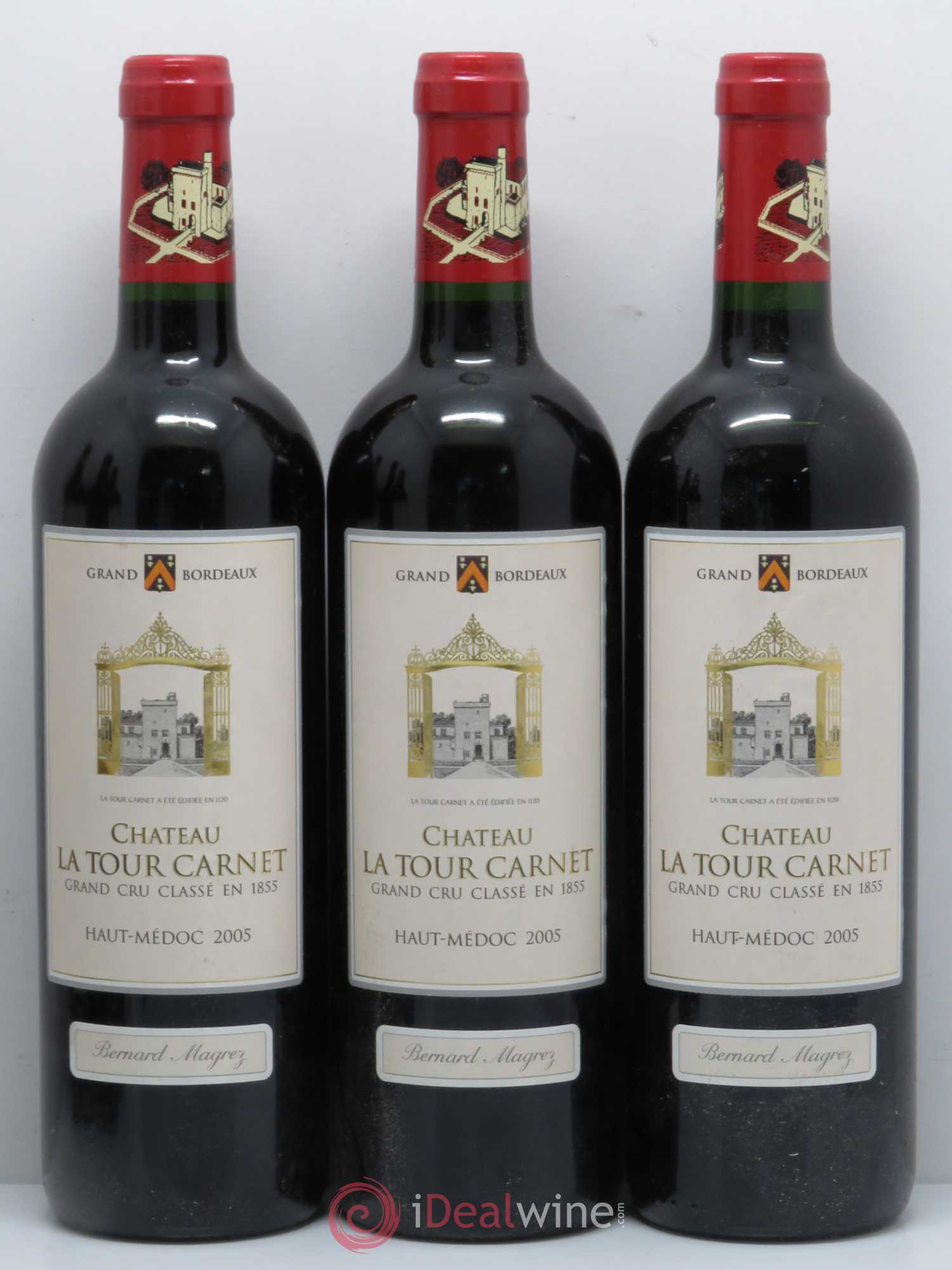 Château la Tour Carnet 4ème Grand Cru Classé 2005 - Lot de 6 bouteilles - 1