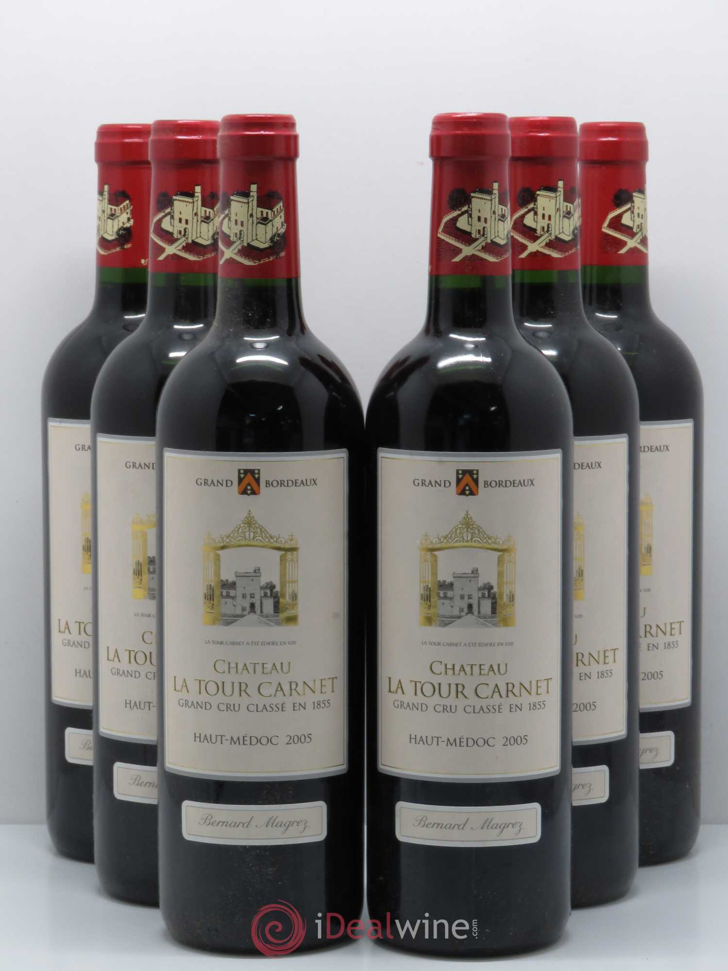 Château la Tour Carnet 4ème Grand Cru Classé 2005 - Lot de 6 bouteilles - 0