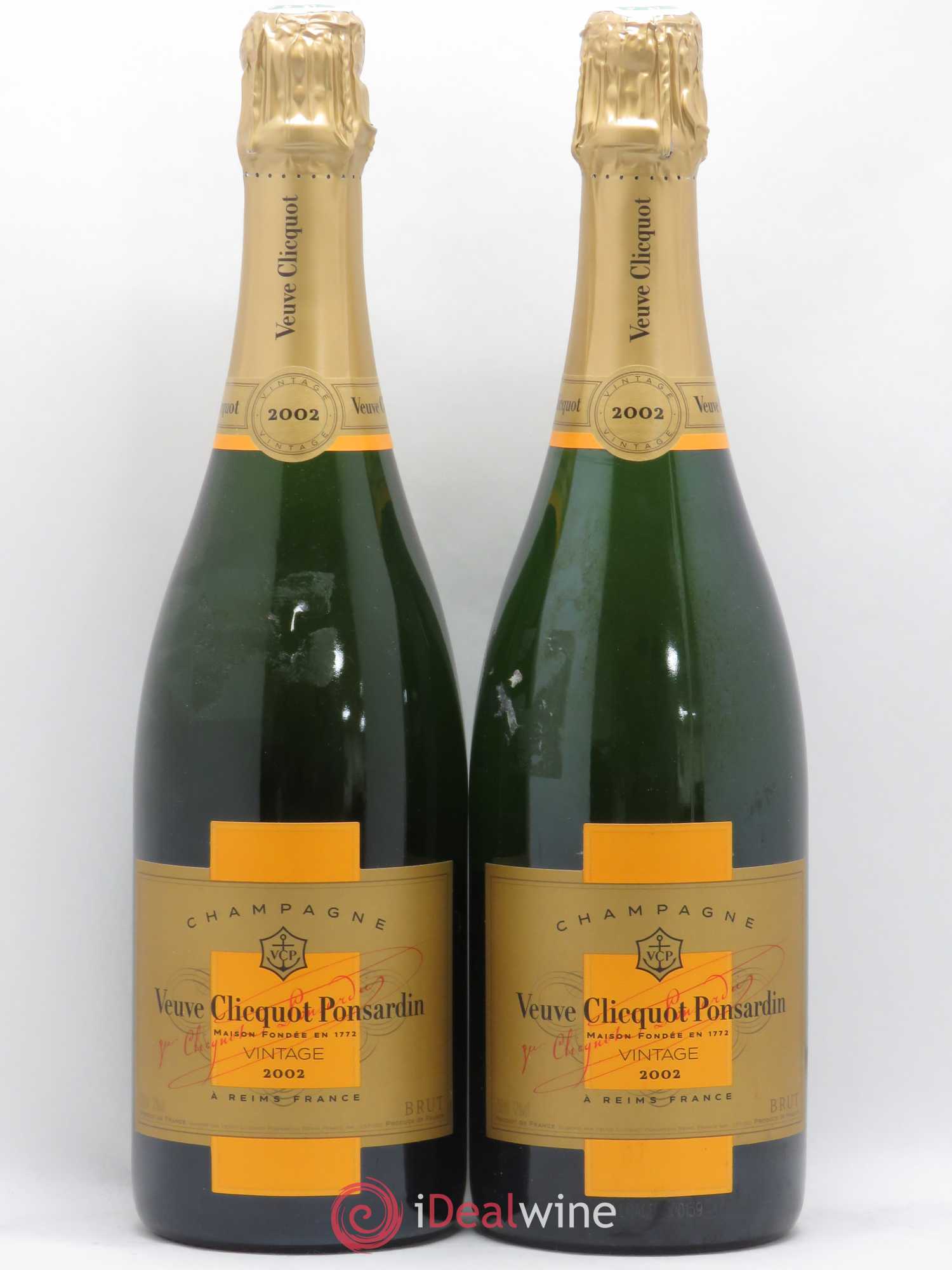 Brut Millésimé Veuve Clicquot 2002 - Lot de 2 bouteilles - 0