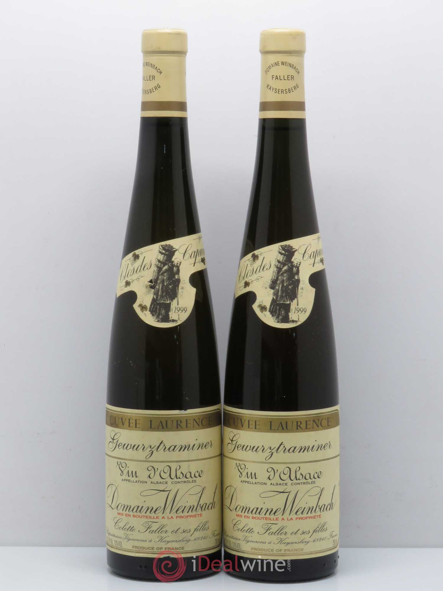 Alsace Gewurztraminer Cuvée Laurence Weinbach (Domaine) 1999 - Lot de 2 bouteilles - 0