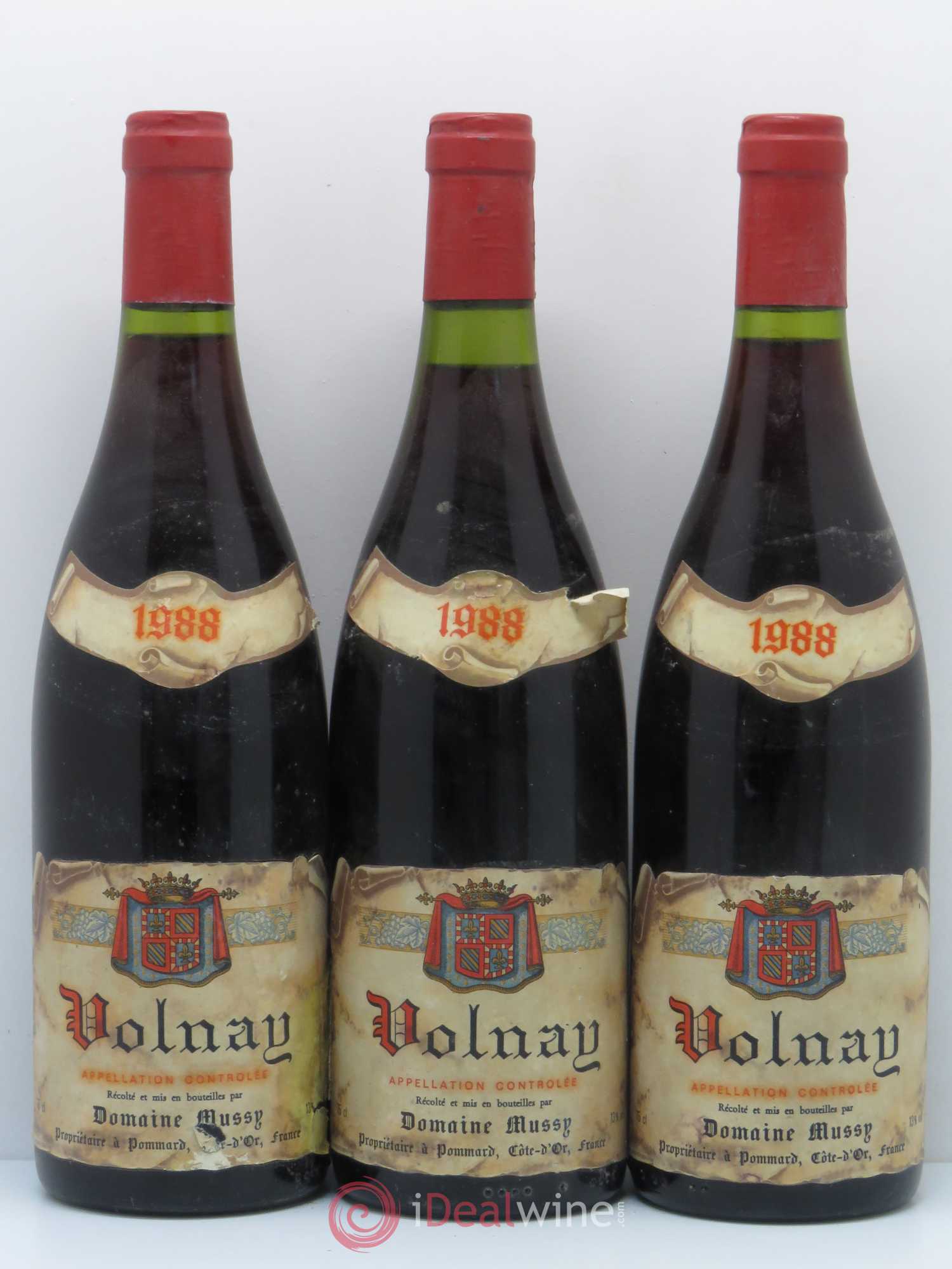 Volnay Domaine Mussy 1988 - Posten von 5 Flaschen - 1