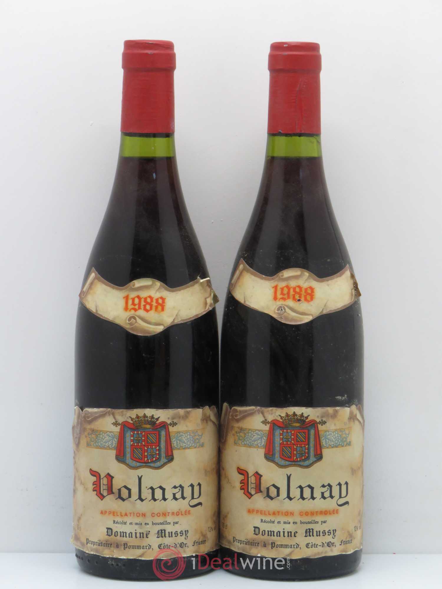 Volnay Domaine Mussy 1988 - Posten von 5 Flaschen - 2