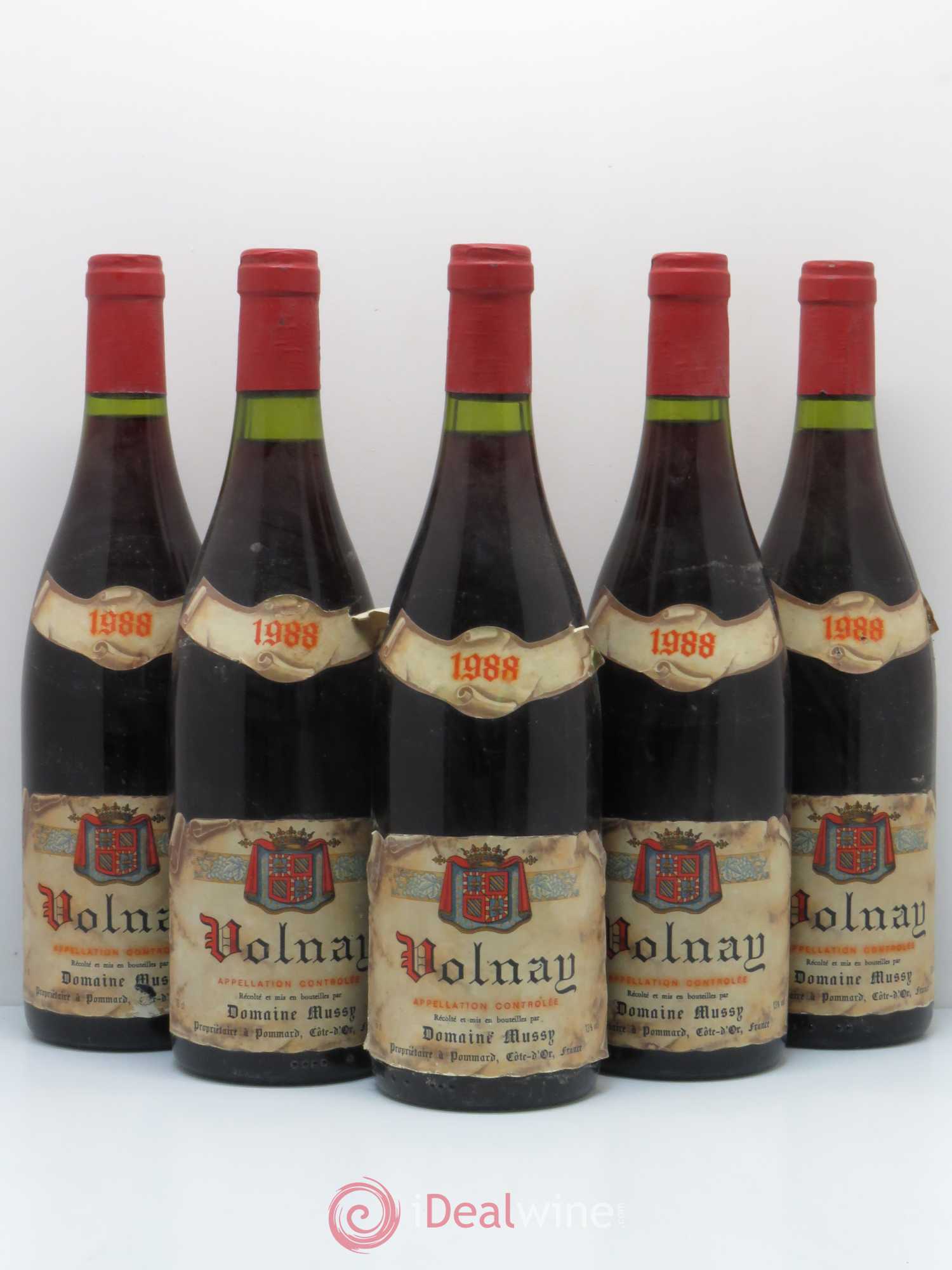 Volnay Domaine Mussy 1988 - Posten von 5 Flaschen - 0