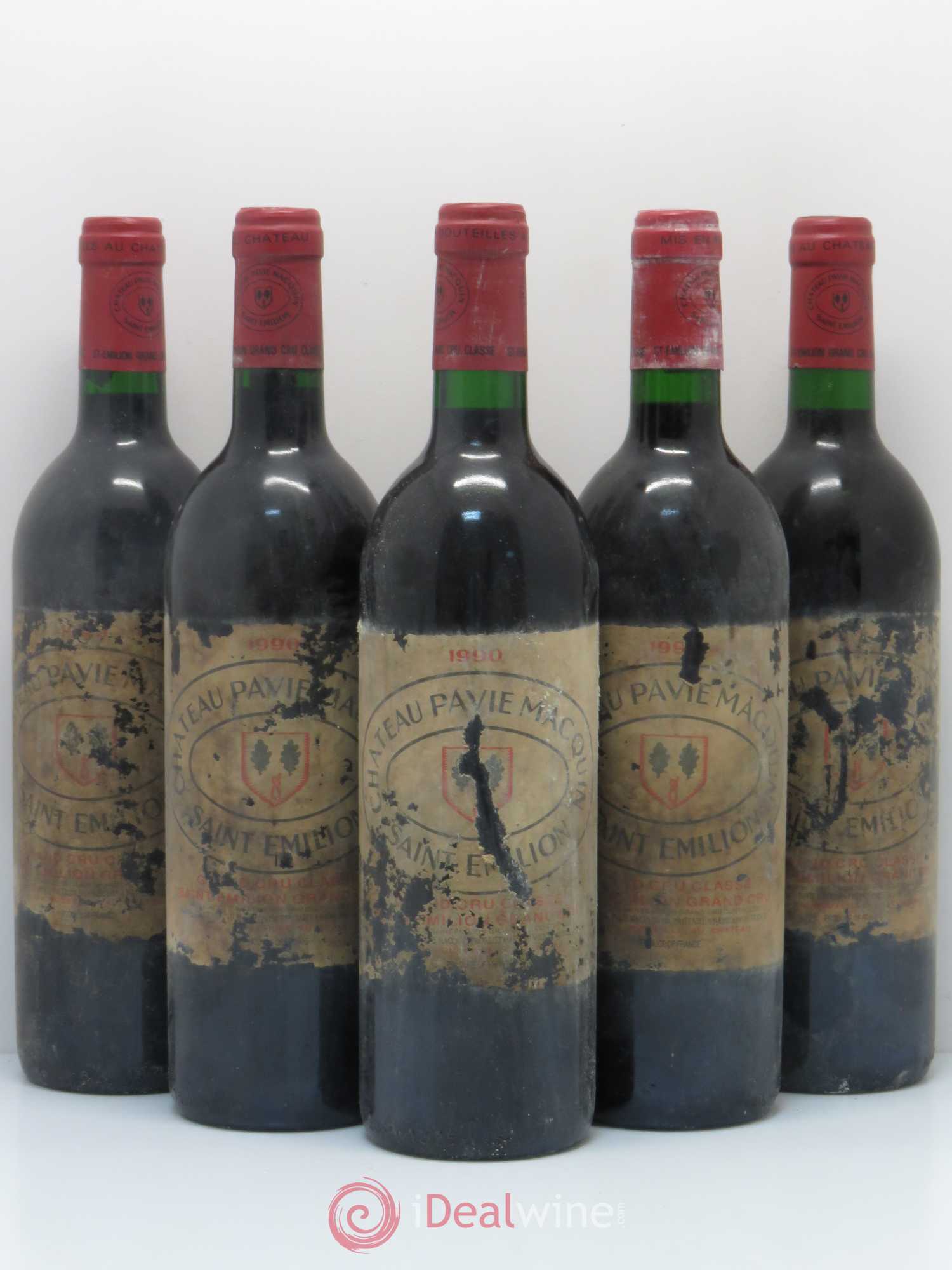 Château Pavie Macquin 1er Grand Cru Classé B 1990 - Lot de 5 bouteilles - 0