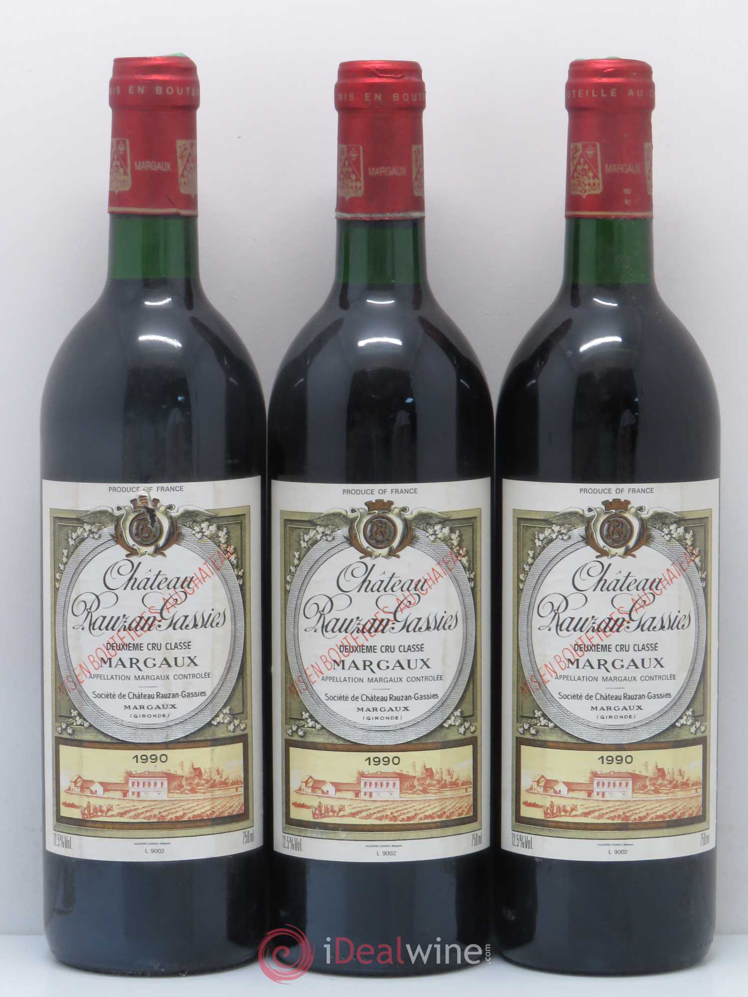 Château Rauzan-Gassies 2ème Grand Cru Classé 1990 - Lot de 6 bouteilles - 2