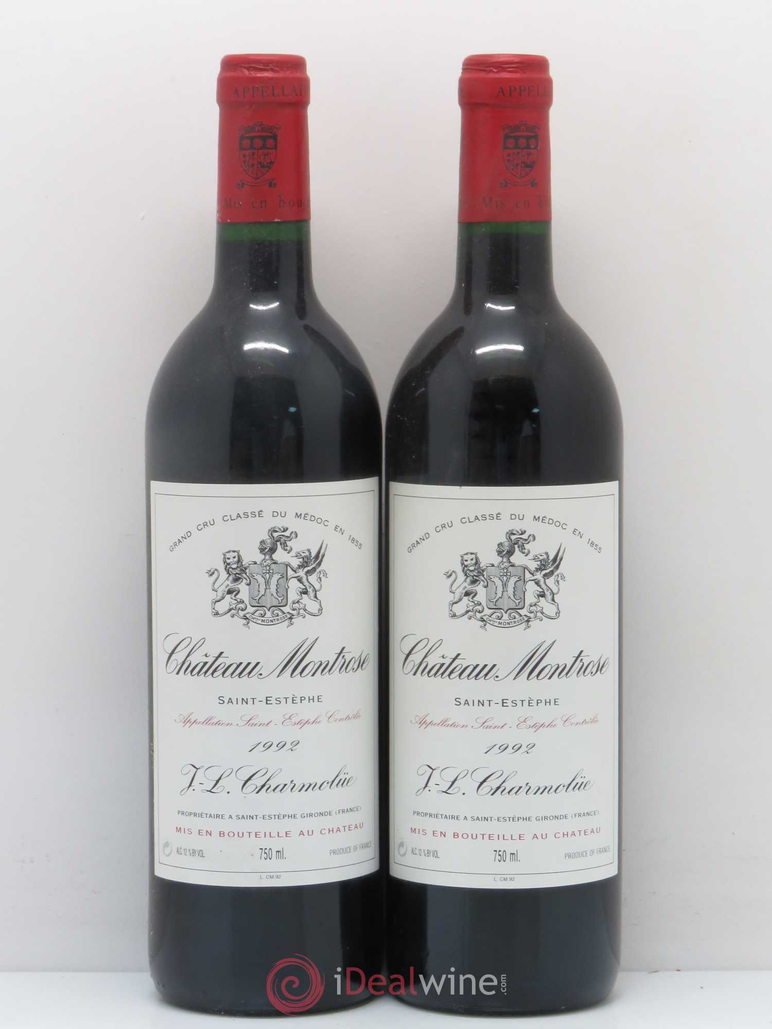 Château Montrose 2ème Grand Cru Classé 1992 - Lot de 2 bouteilles - 0