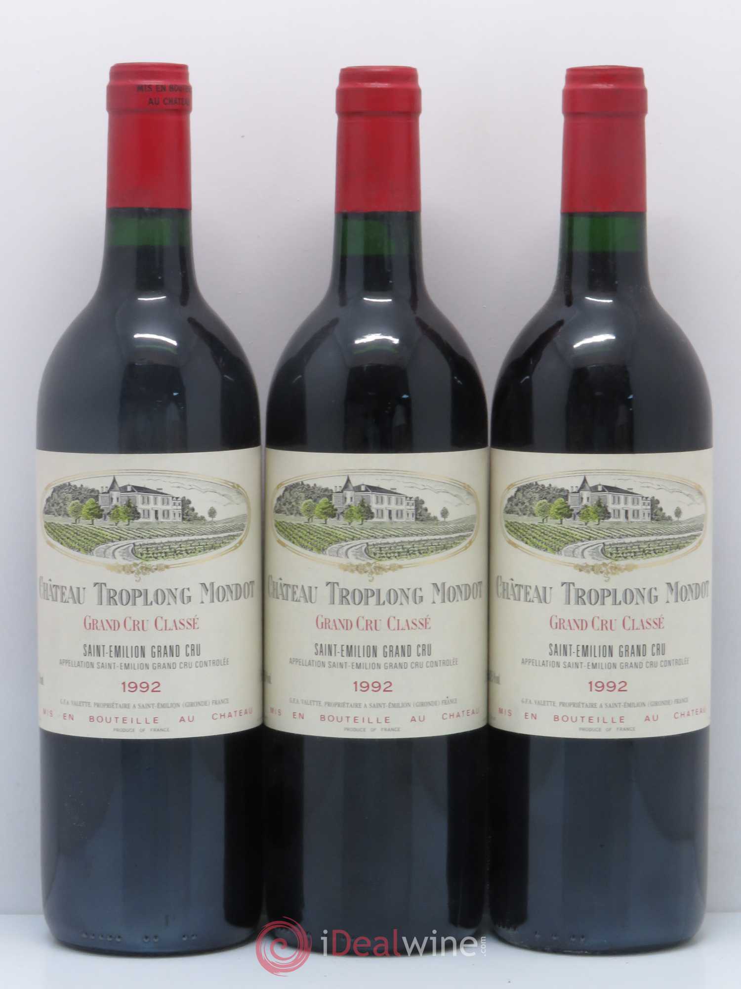 Château Troplong Mondot 1er Grand Cru Classé B 1992 - Lot de 6 bouteilles - 2