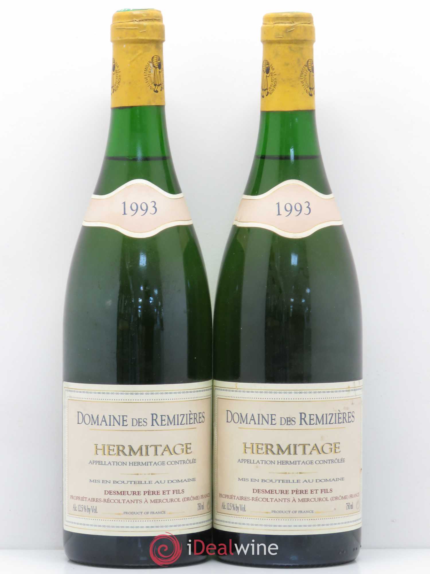 Hermitage Domaine des Remizières 1993 - Lot de 2 bouteilles - 0