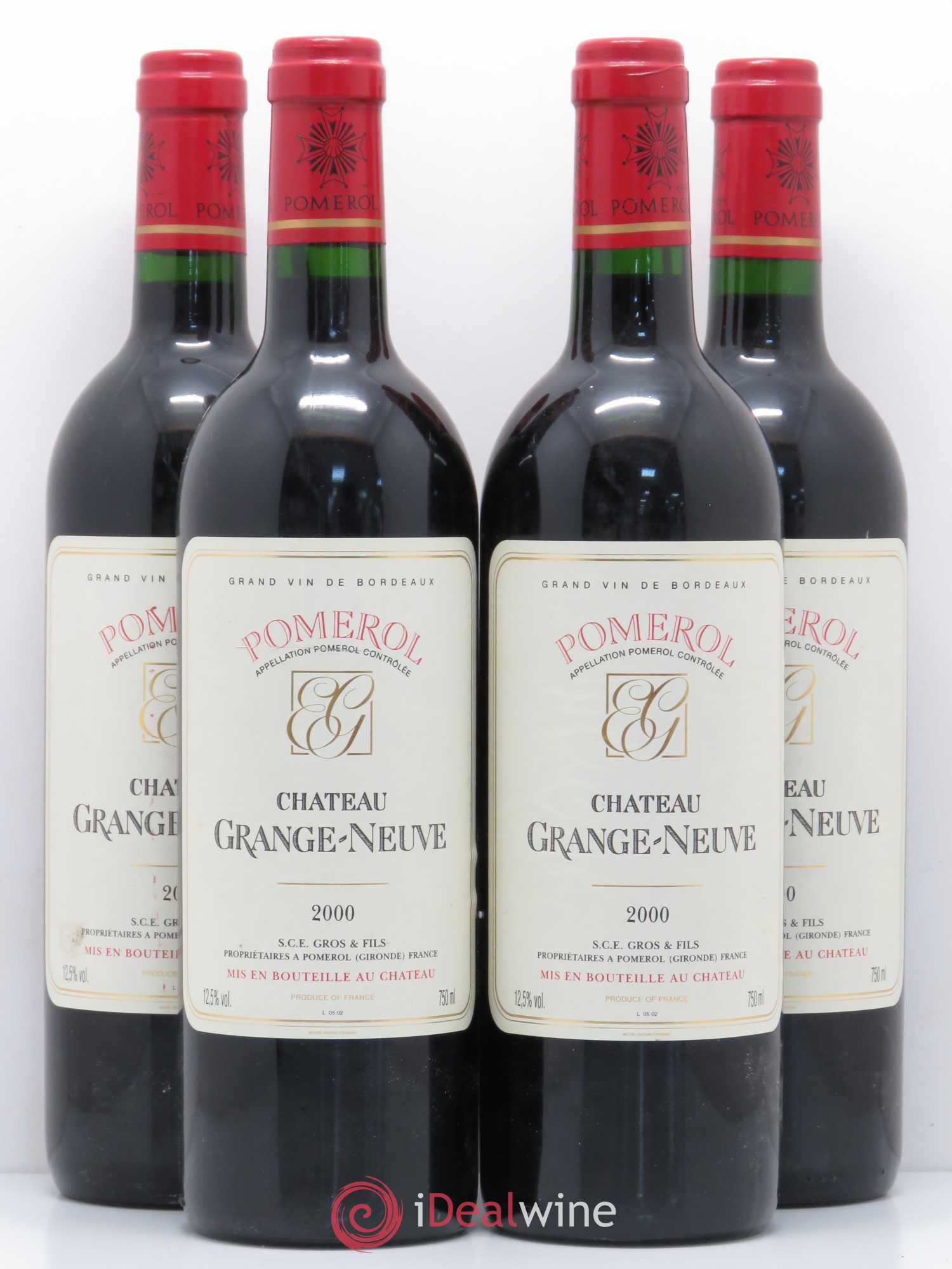 Château Grange-Neuve 2000 - Lot de 4 bouteilles - 0