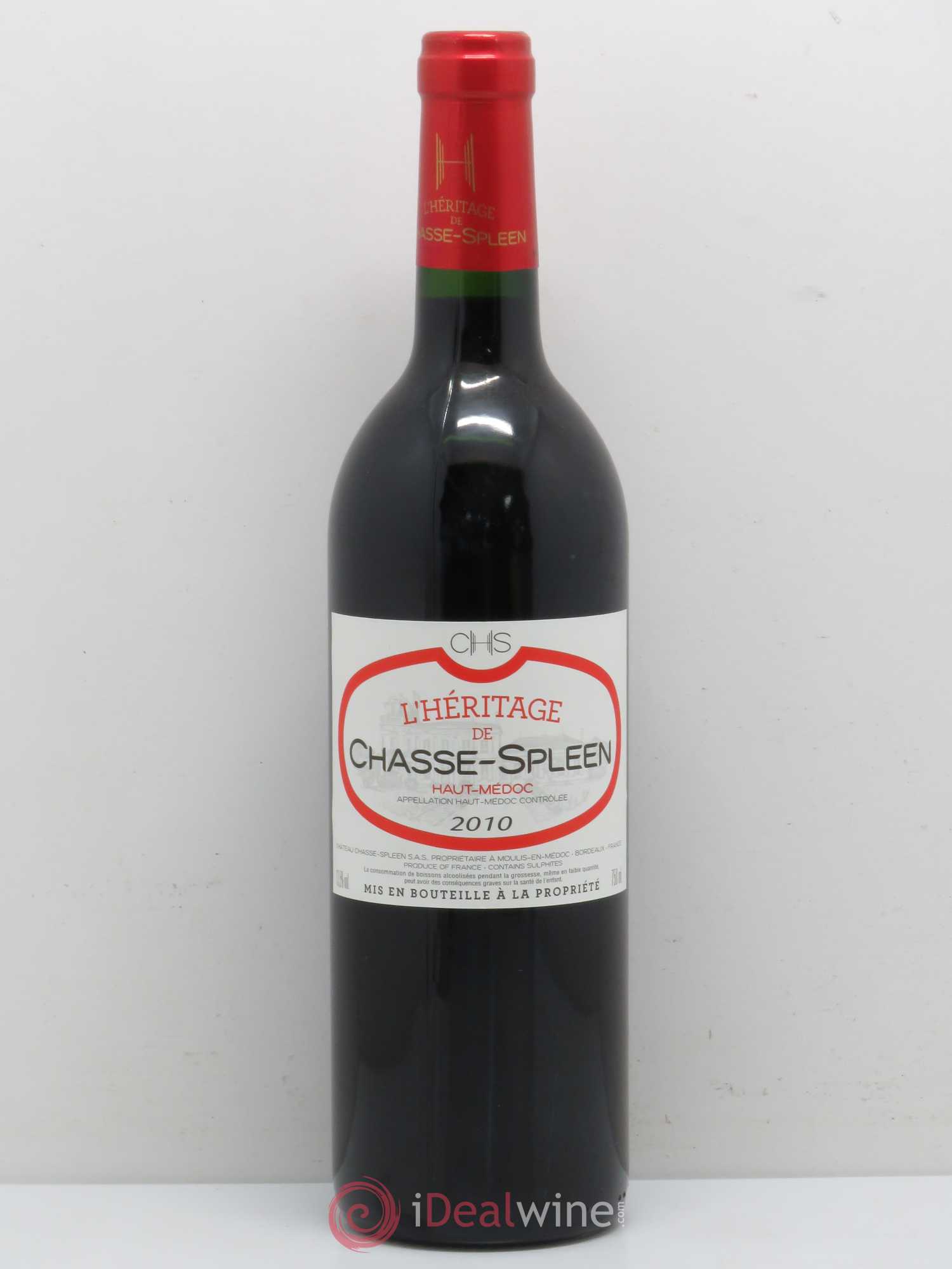 Héritage (Ermitage) de Chasse Spleen 2010 - Lot de 1 bouteille - 0