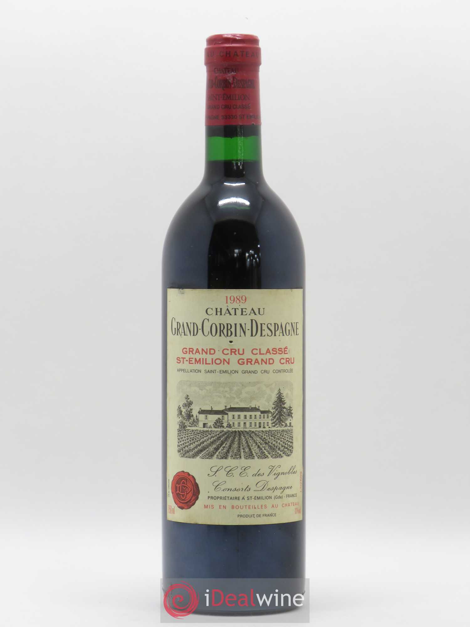 Château Grand Corbin Despagne Grand Cru Classé 1989 - Lot de 1 bouteille - 0