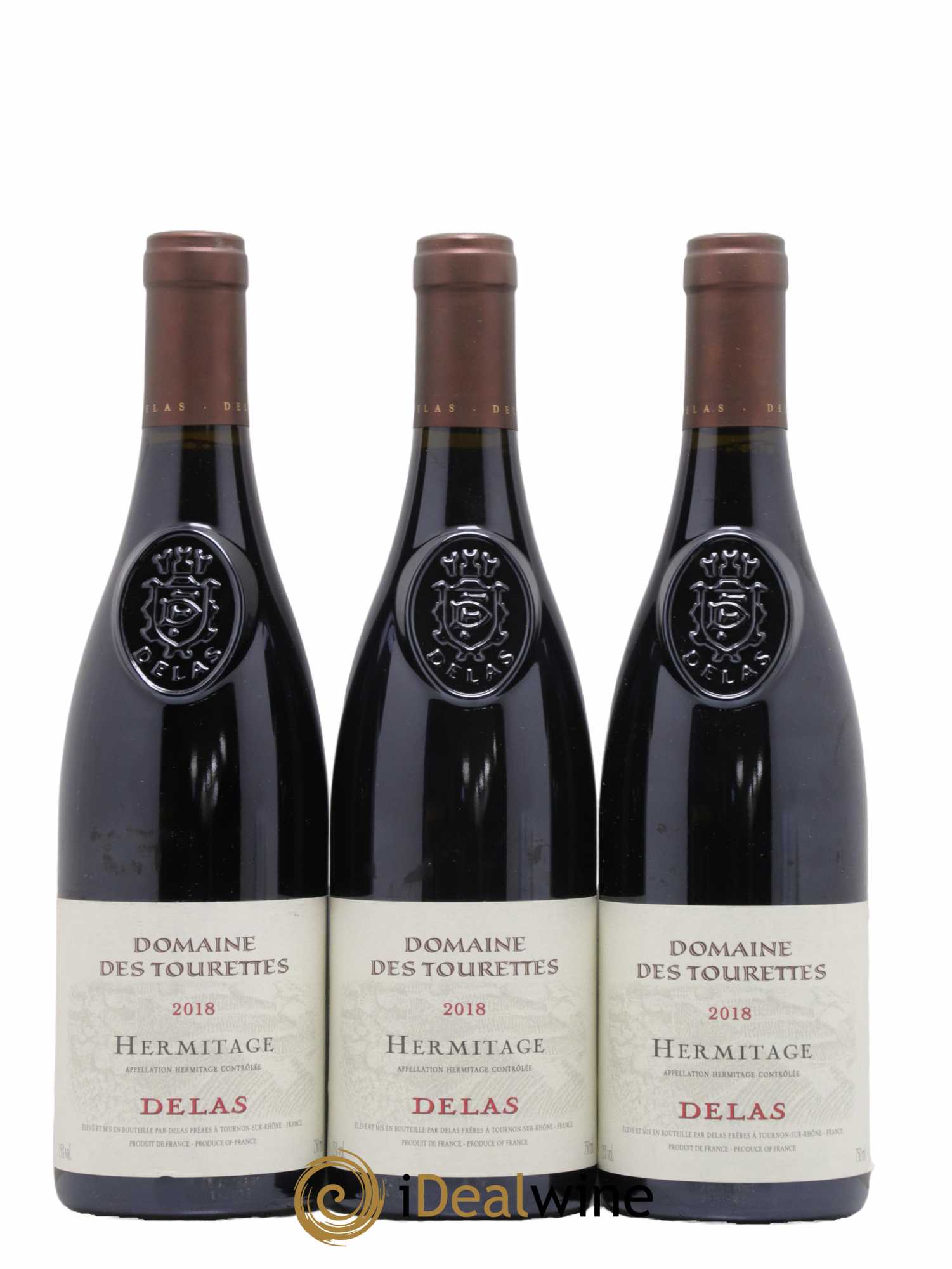 Hermitage Domaine des Tourettes Delas Frères 2018 - Lot de 3 bouteilles - 0