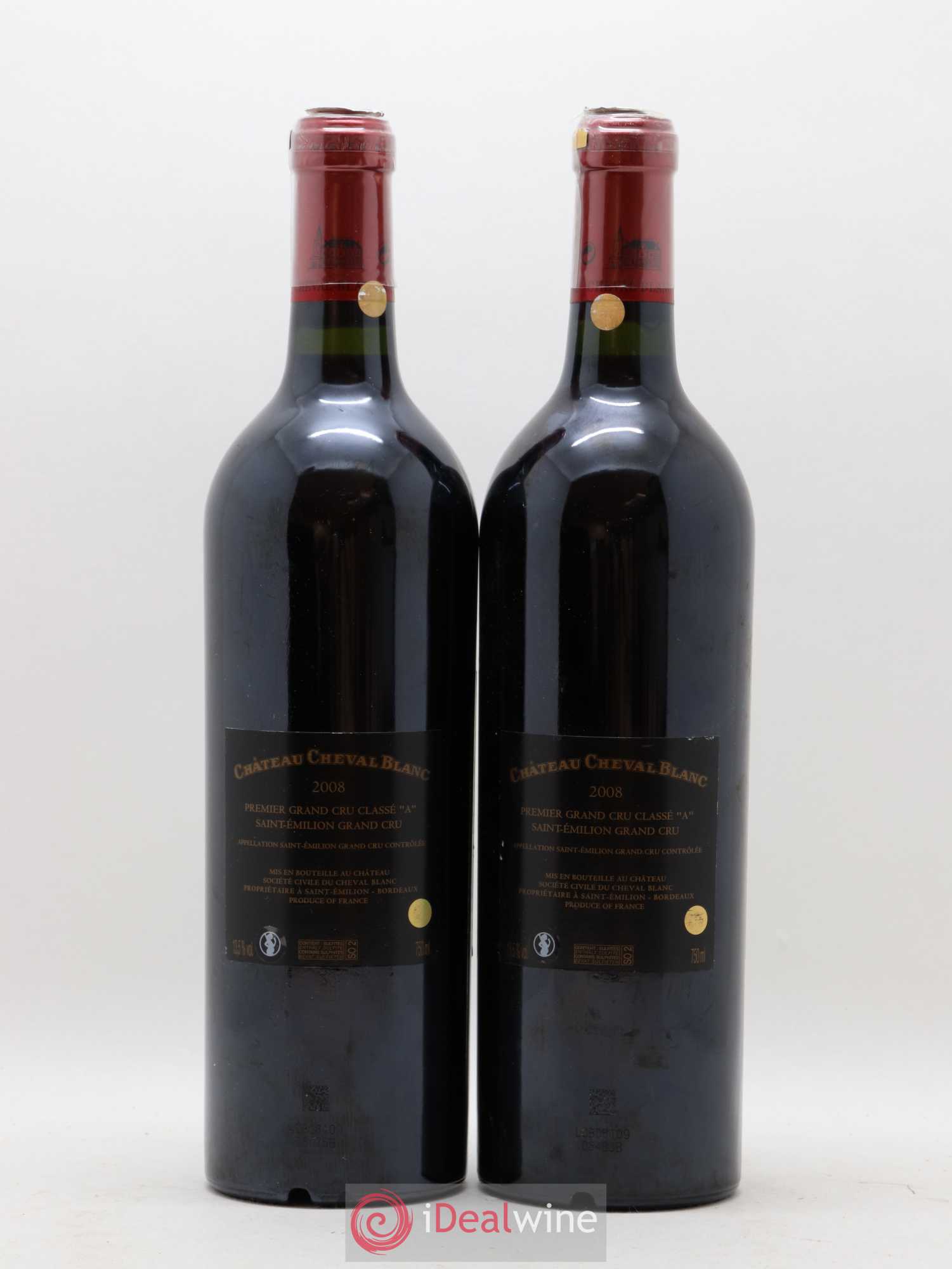 Château Cheval Blanc 1er Grand Cru Classé A 2008 - Lot de 2 bouteilles - 1