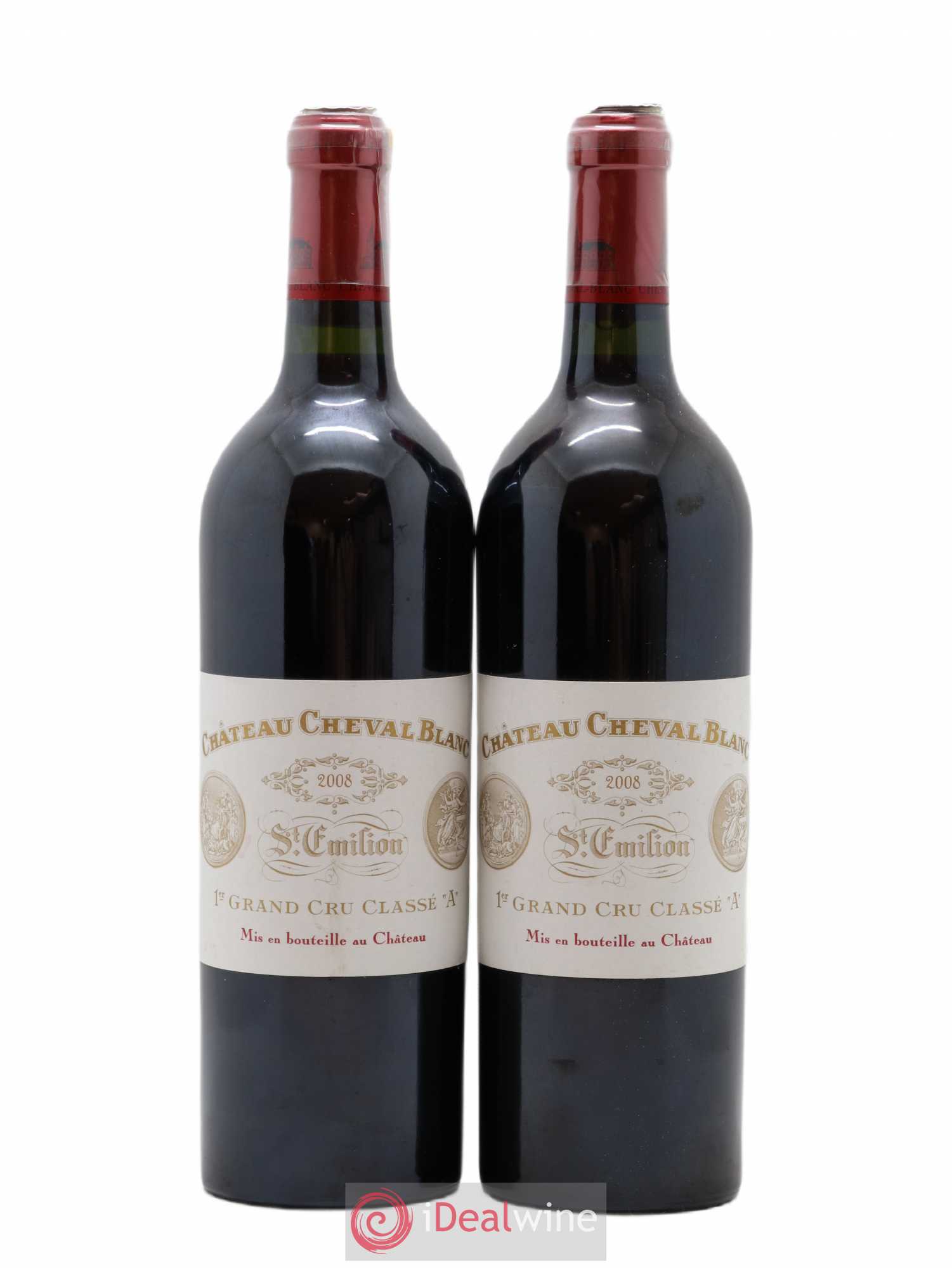 Château Cheval Blanc 1er Grand Cru Classé A 2008 - Lot de 2 bouteilles - 0