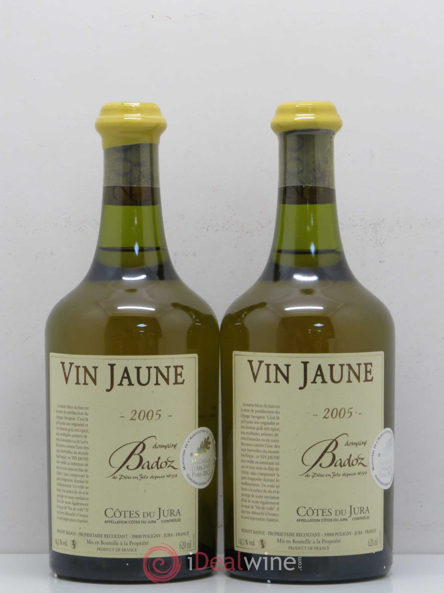 Arbois Vin Jaune Domaine Badoz (sans prix de réserve) 2005 - Posten von 2 Flaschen - 0